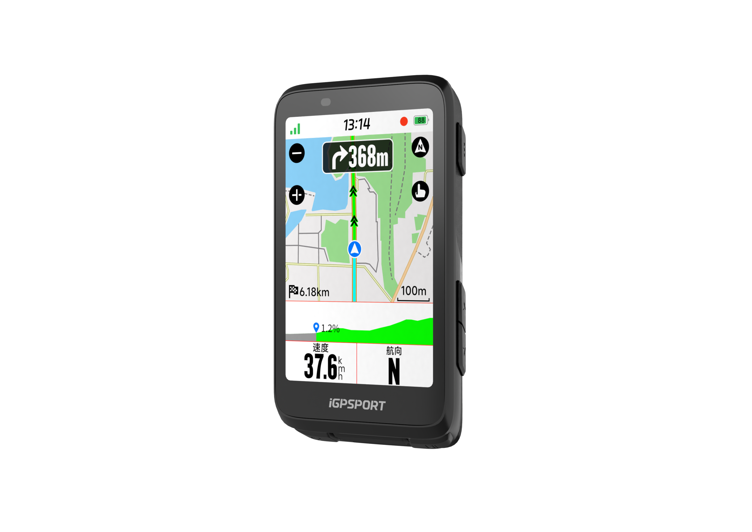 Ciclocomputer GPS iGPSPORT BiNavi Negru