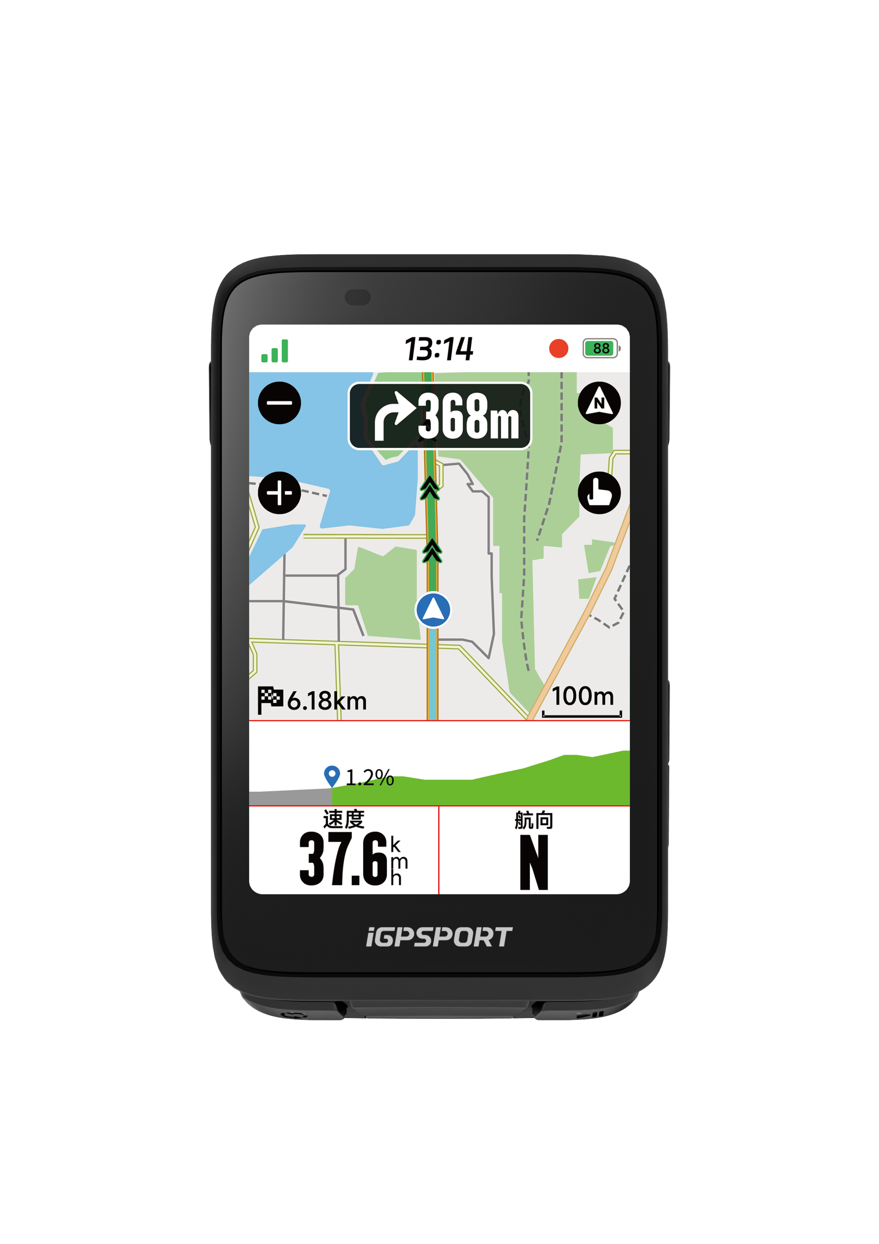 Ciclocomputer GPS iGPSPORT BiNavi Negru