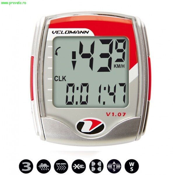 ciclocomputer velomann 7 functii v107 wireless
