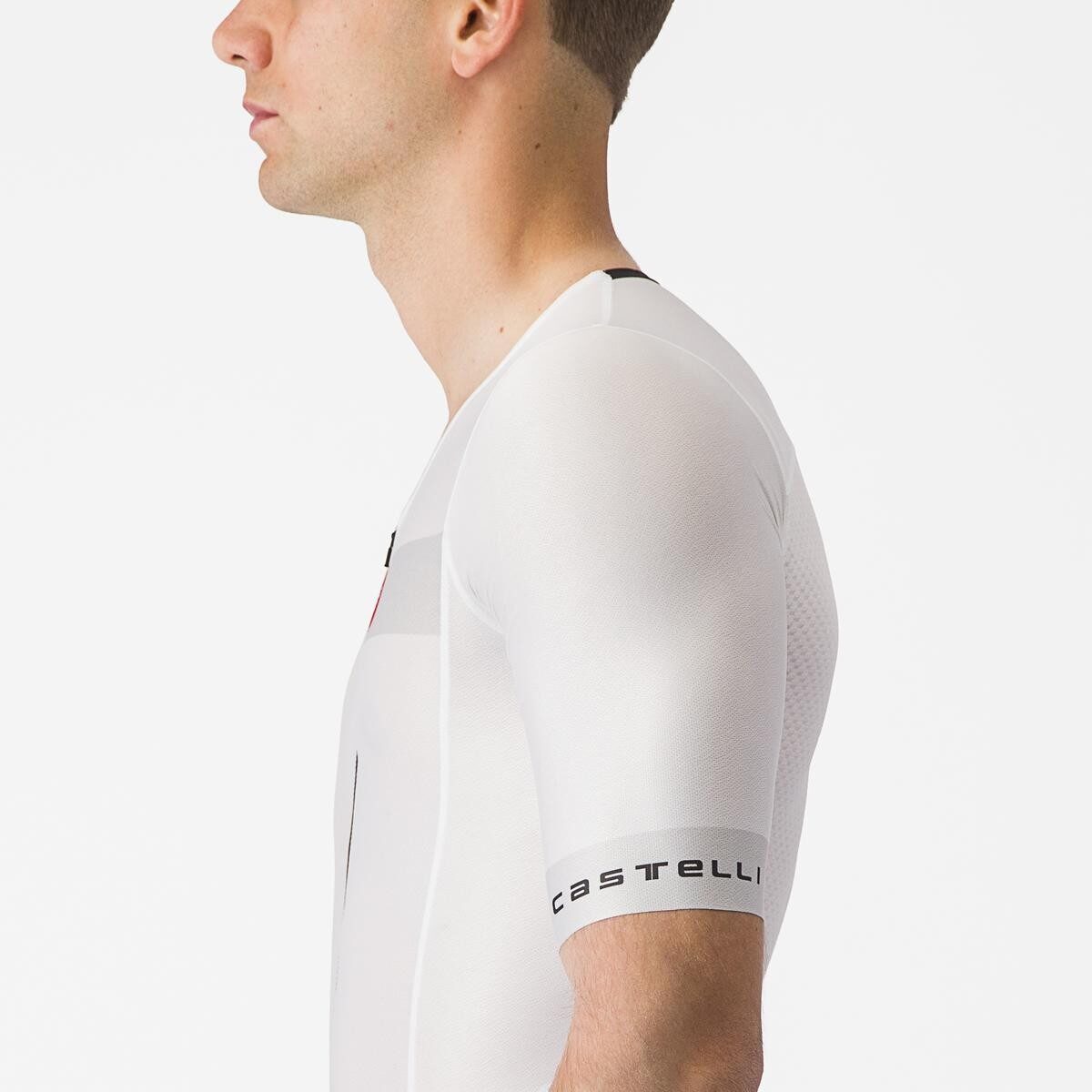 costum de triatlon cu maneca scurta castelli free sanremo ss alb negru xs 4