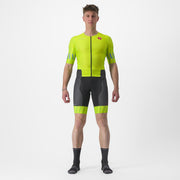 Costum de triatlon cu maneca scurta Castelli Free Sanremo SS, Galben Fluo/Negru, XXL