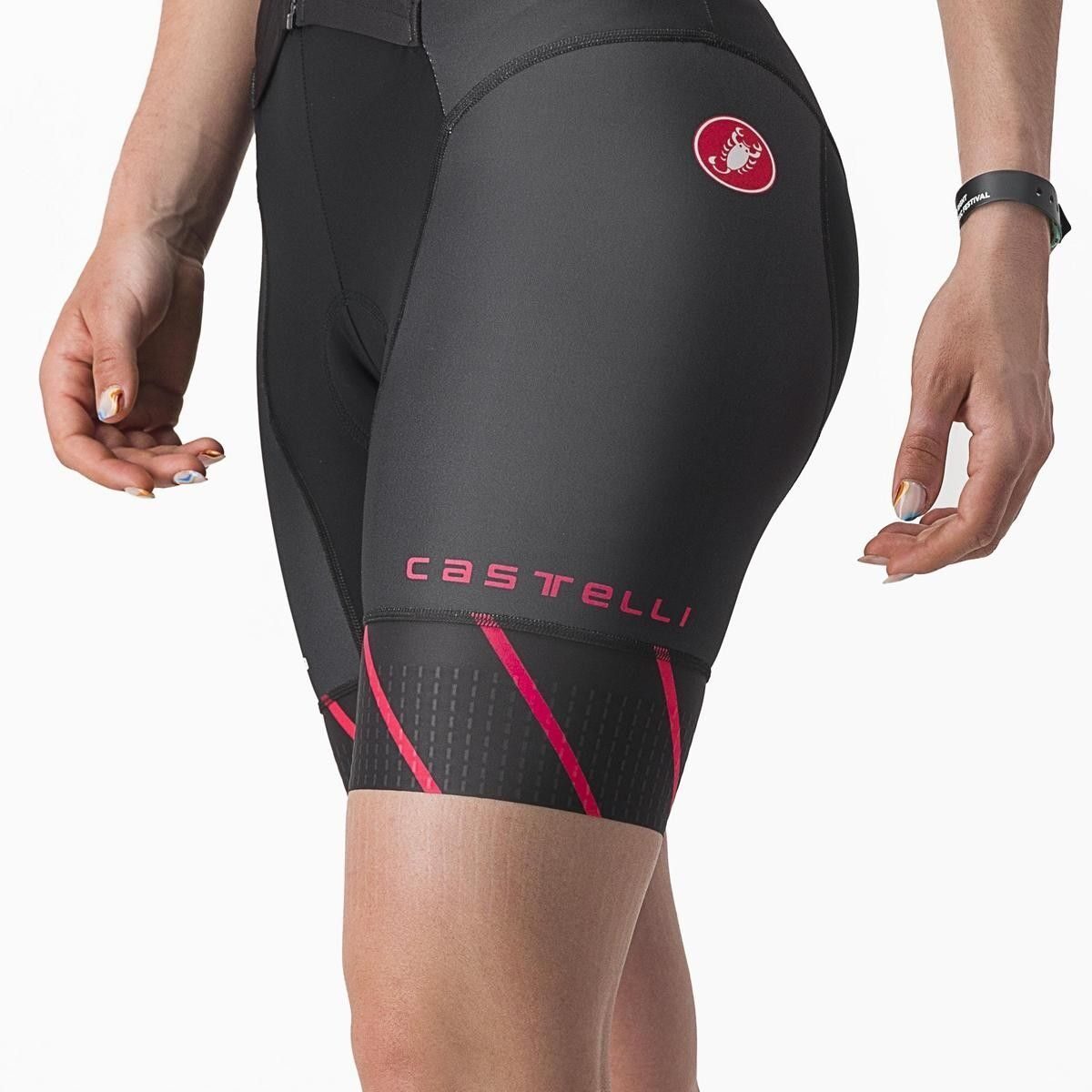 costum de triatlon cu maneca scurta castelli free sanremo w ss de dama negru magenta xl 4