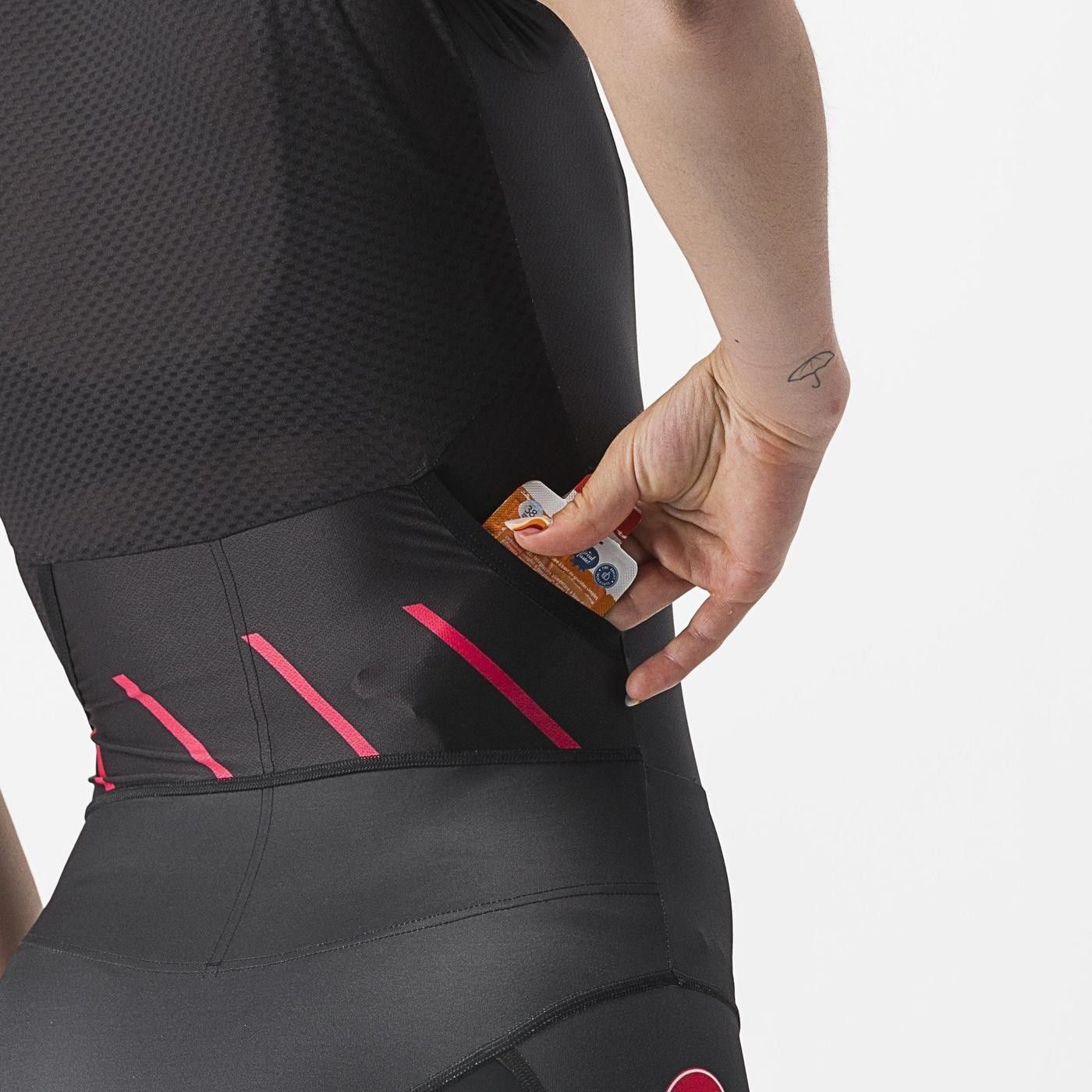 costum de triatlon cu maneca scurta castelli free sanremo w ss de dama negru magenta xs 2