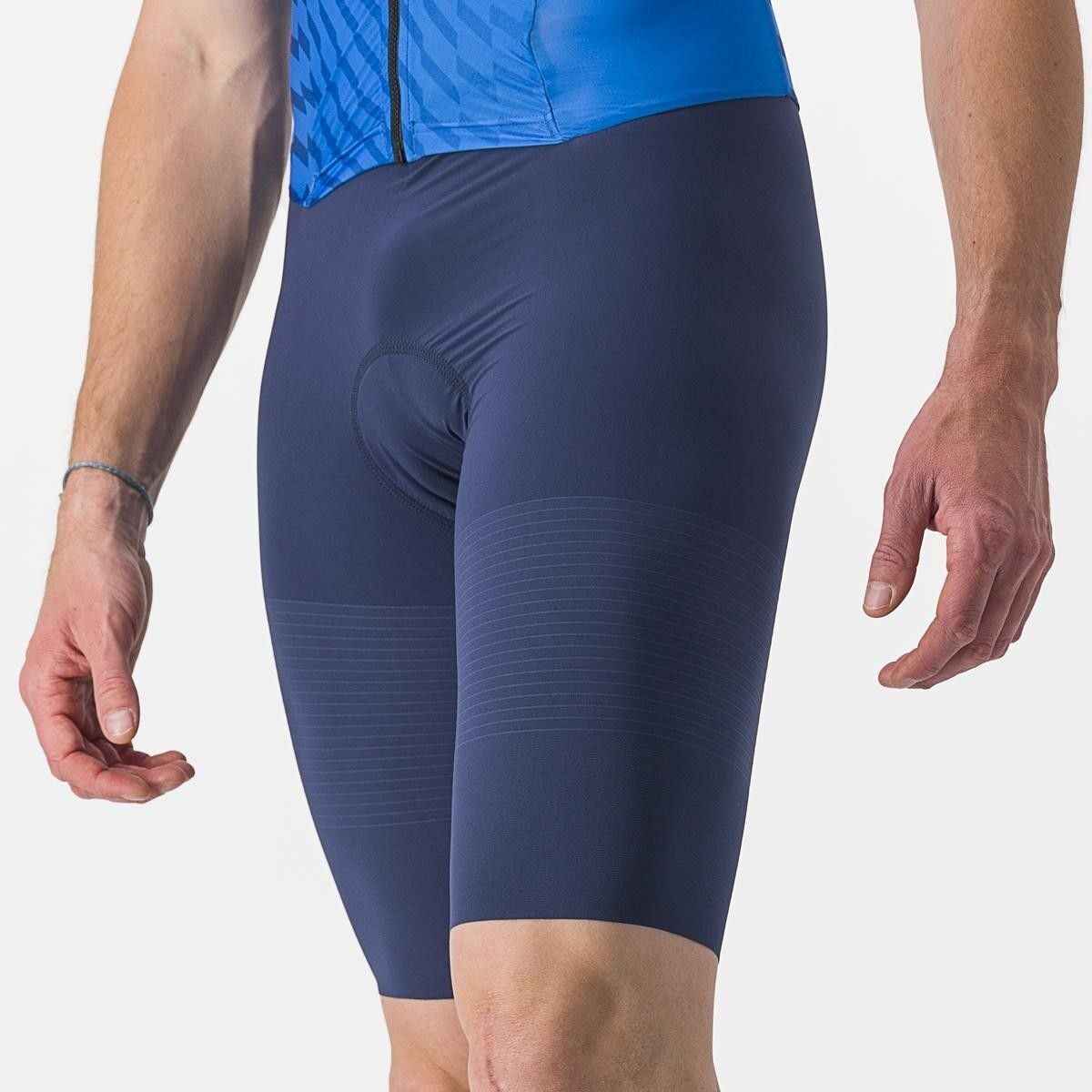 costum de triatlon cu maneca scurta castelli pr 2 speed albastru bleumarin s 3
