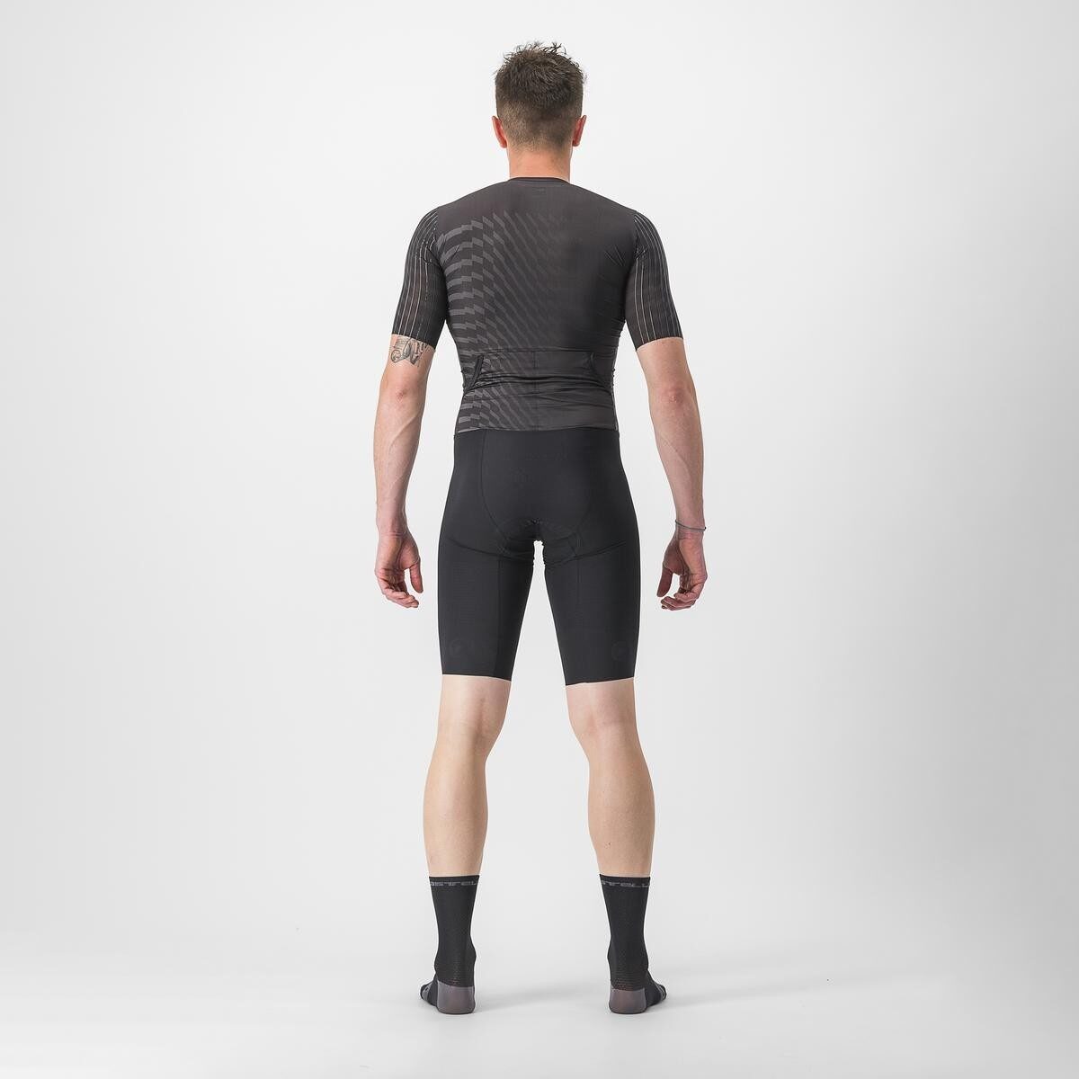 costum de triatlon cu maneca scurta castelli pr 2 speed negru l 1