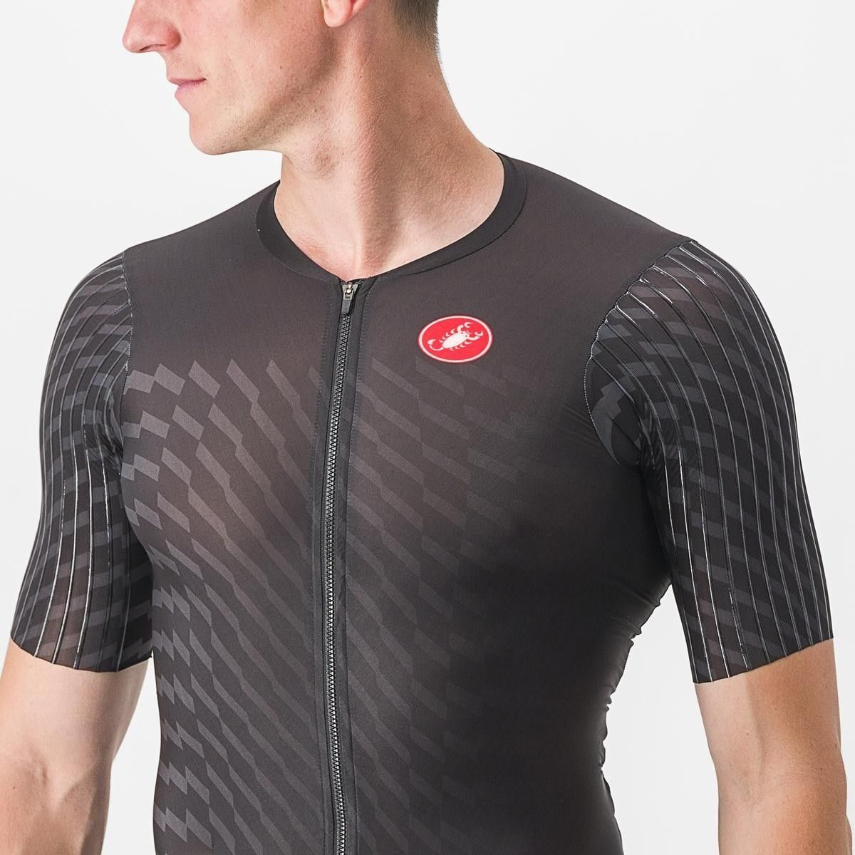 costum de triatlon cu maneca scurta castelli pr 2 speed negru xl 4