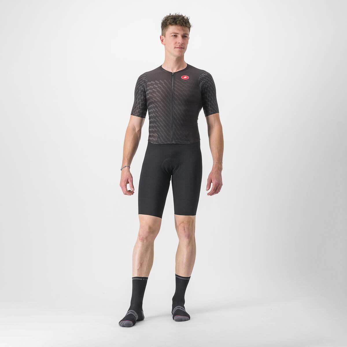 costum de triatlon cu maneca scurta castelli pr 2 speed negru xl