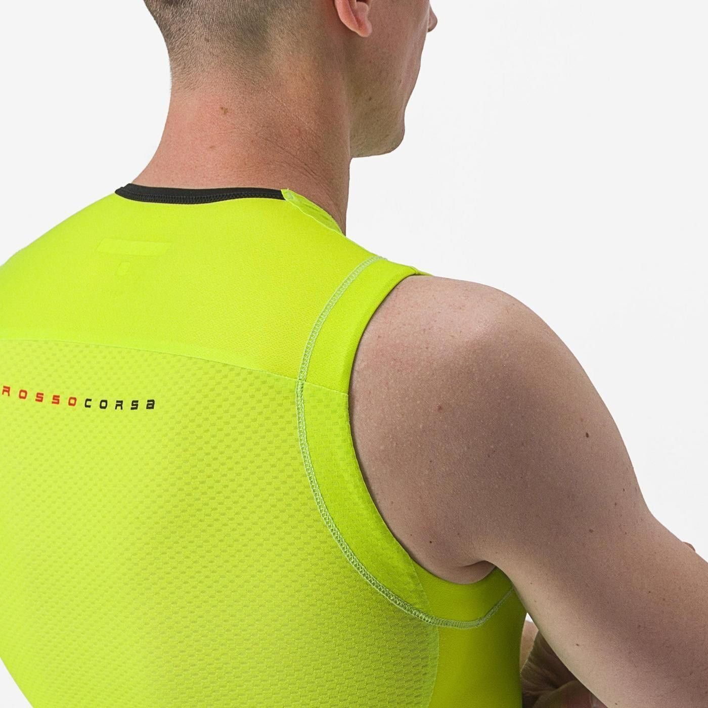costum de triatlon fara maneci castelli free sanremo sl galben fluo negru xxl 2