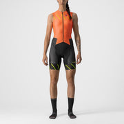 costum de triatlon fara maneci castelli free w sanremo sl de dama portocaliu negru s