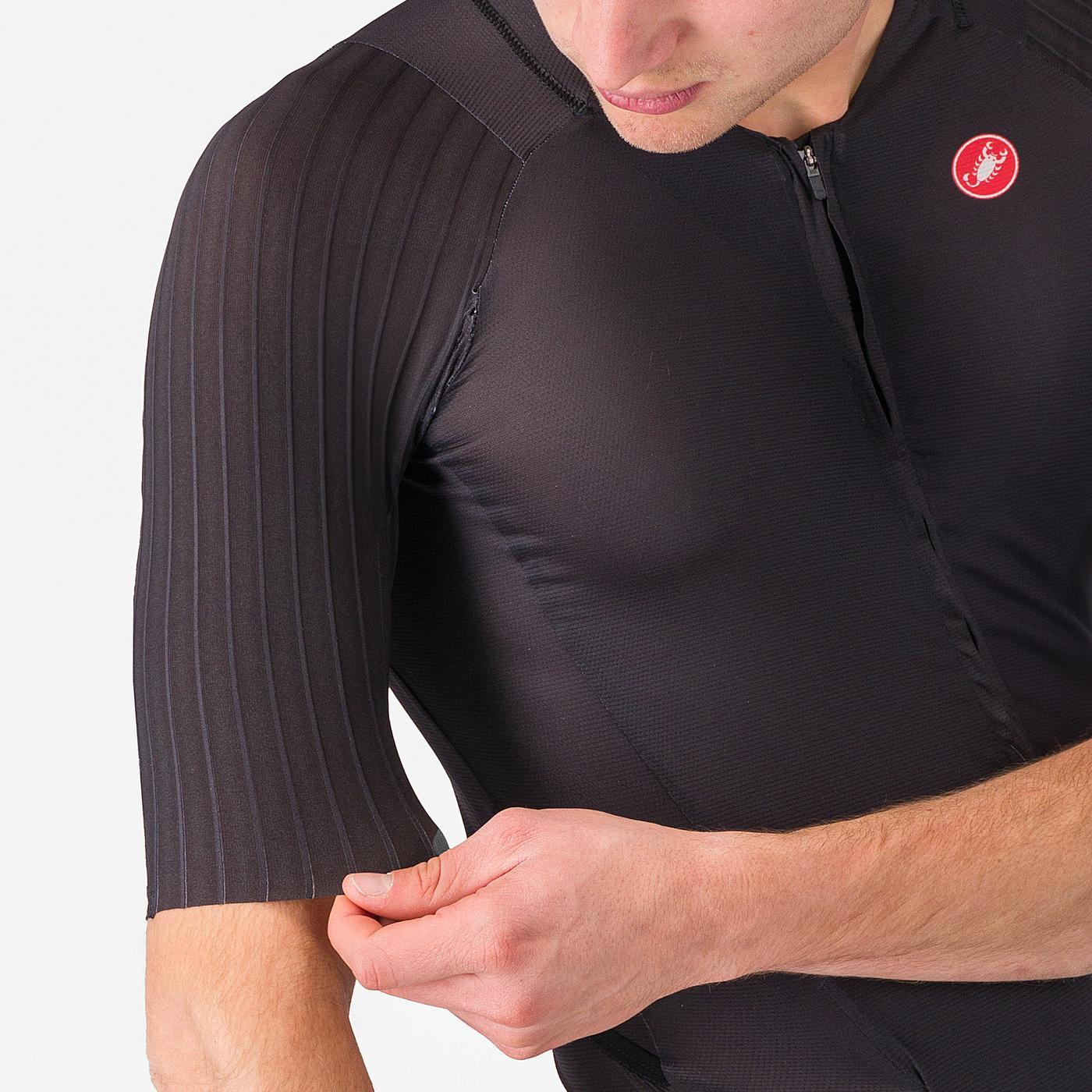 Costum triatlon cu maneca scurta TRI Castelli Free SanRemo 3 SS, pentru barbati, negru, XL
