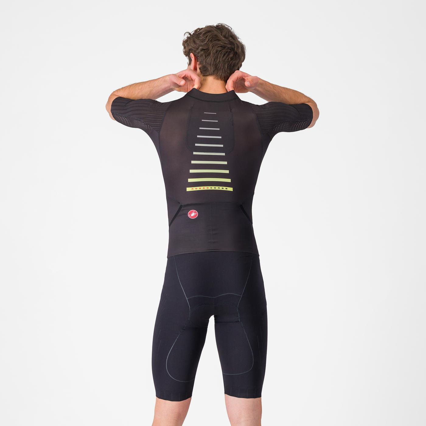 Costum triatlon cu maneca scurta TRI Castelli Free SanRemo 3 SS, pentru barbati, negru, XL