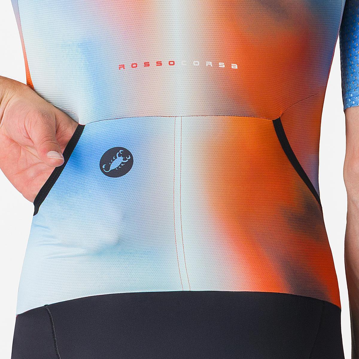 Costum triatlon cu maneca scurta TRI Castelli Free SanRemo 3 SS, pentru barbati, paprika/winter sky XL