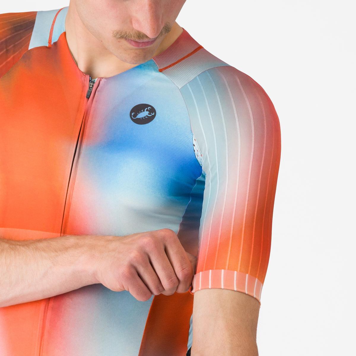 Costum triatlon cu maneca scurta TRI Castelli Free SanRemo 3 SS, pentru barbati, paprika/winter sky XXL