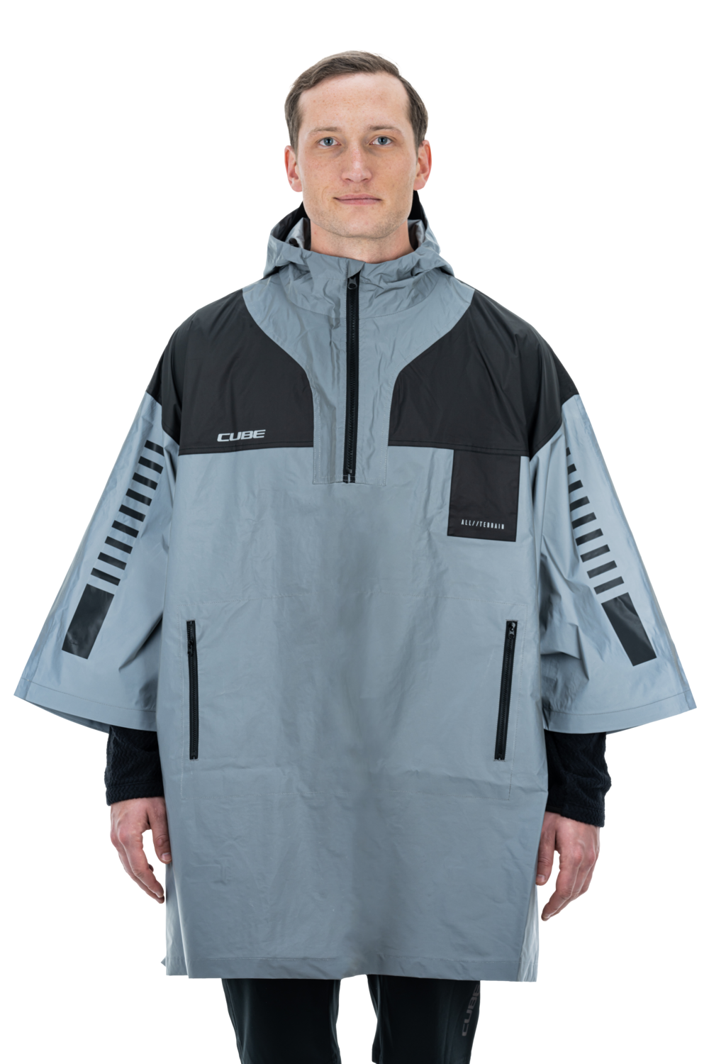 CUBE ATX Utility Poncho Safety Silver N Grey