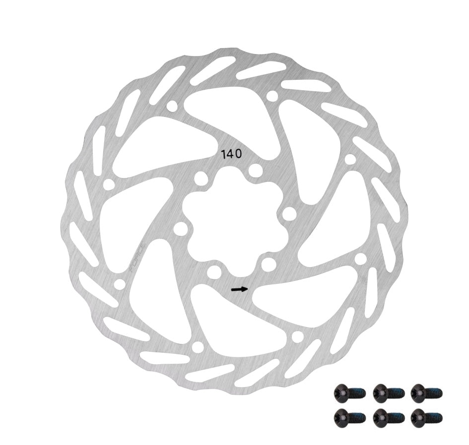 Disc Frana Force-4 140mm 6 gauri argintiu