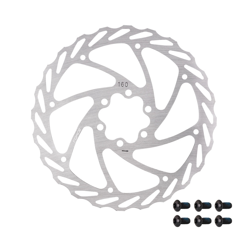 Disc Frana Force-4 160mm 6 gauri argintiu
