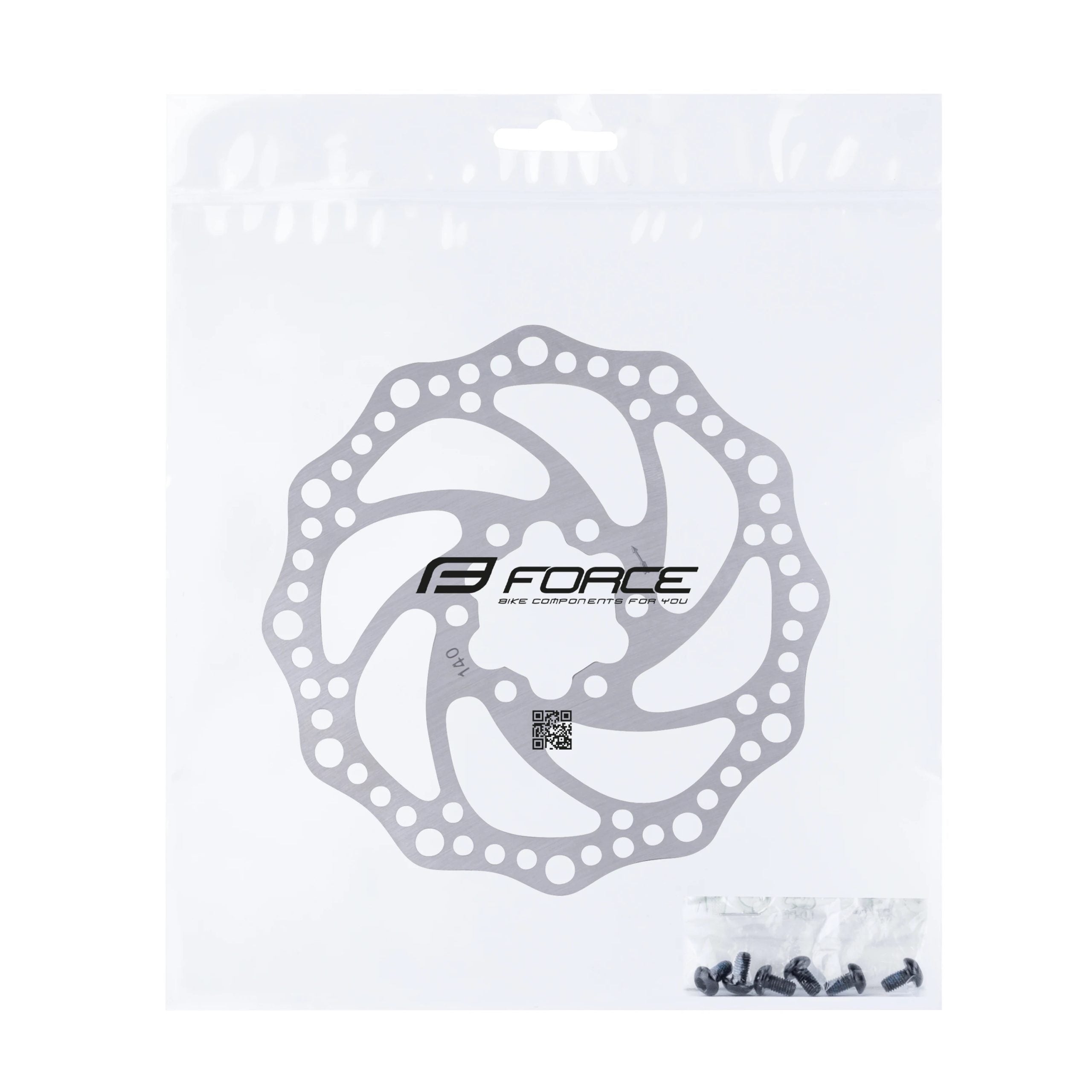 Disc frana Force-6 140mm, 6 gauri, argintiu