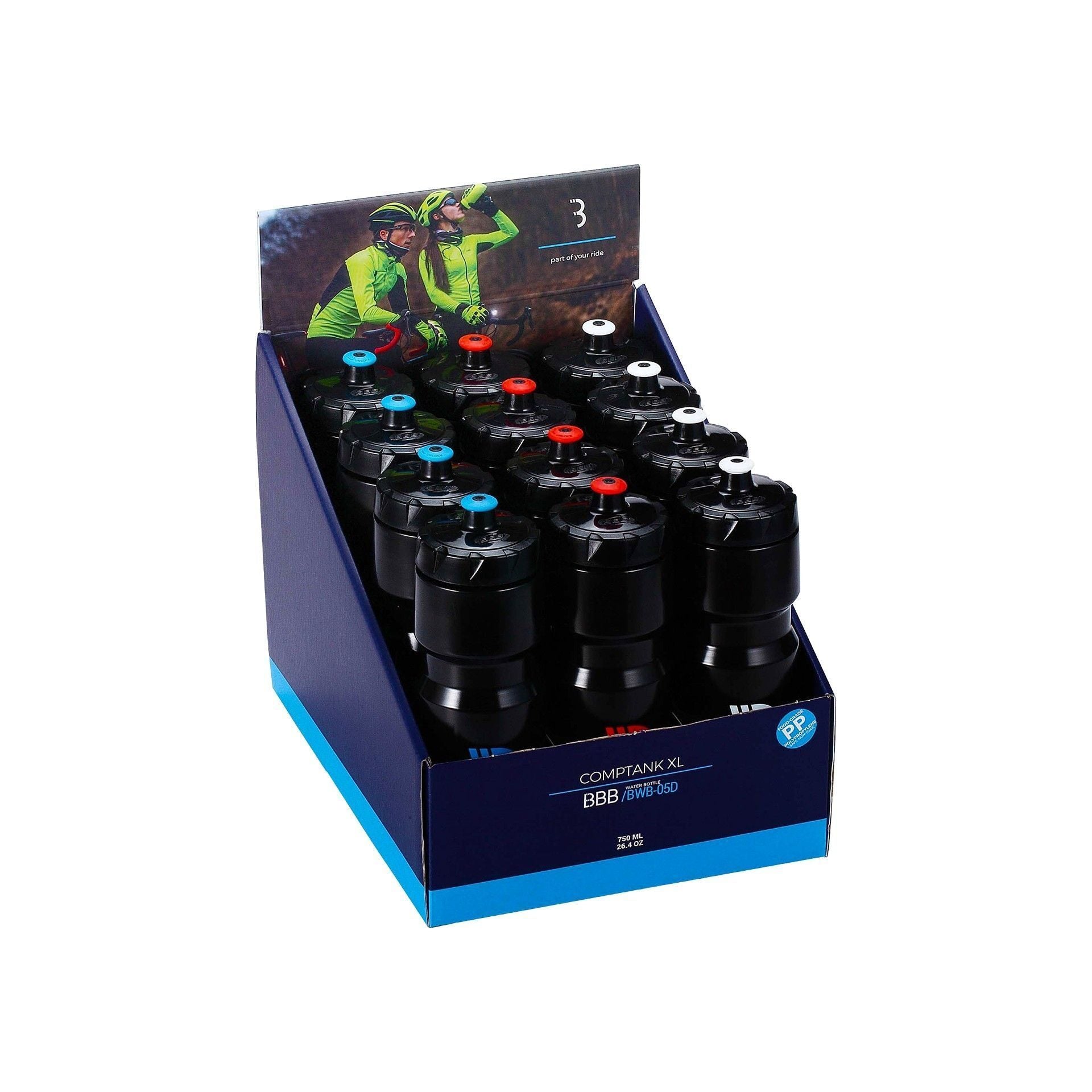 displaybox 12 bidoane bbb comptank 750ml mixed color