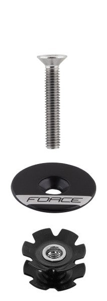 Floare furca Force 1.1/8 Al, cu capac si surub, negru
