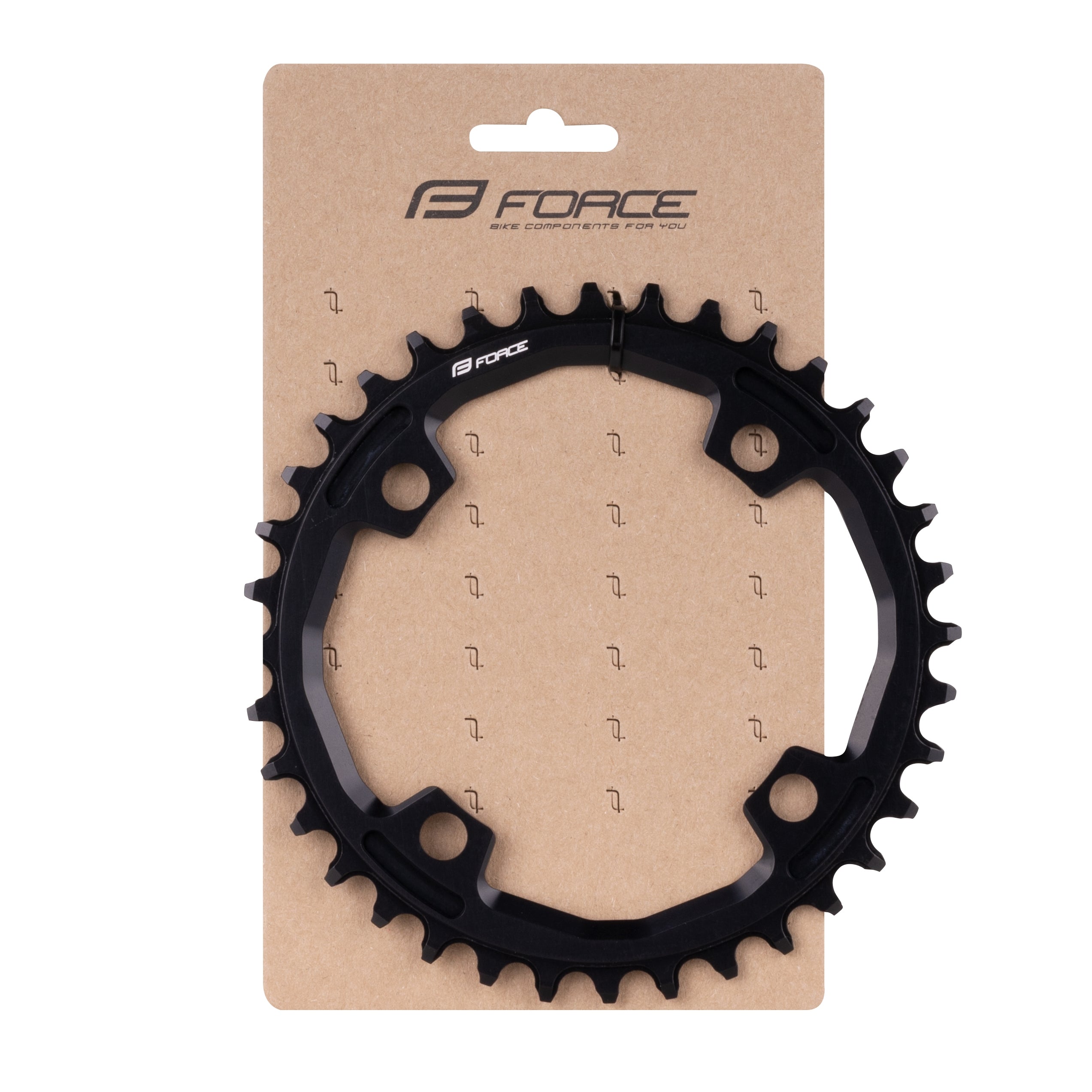 Foaie angrenaj Force NW 36T BCD 104, 4 suruburi, negru