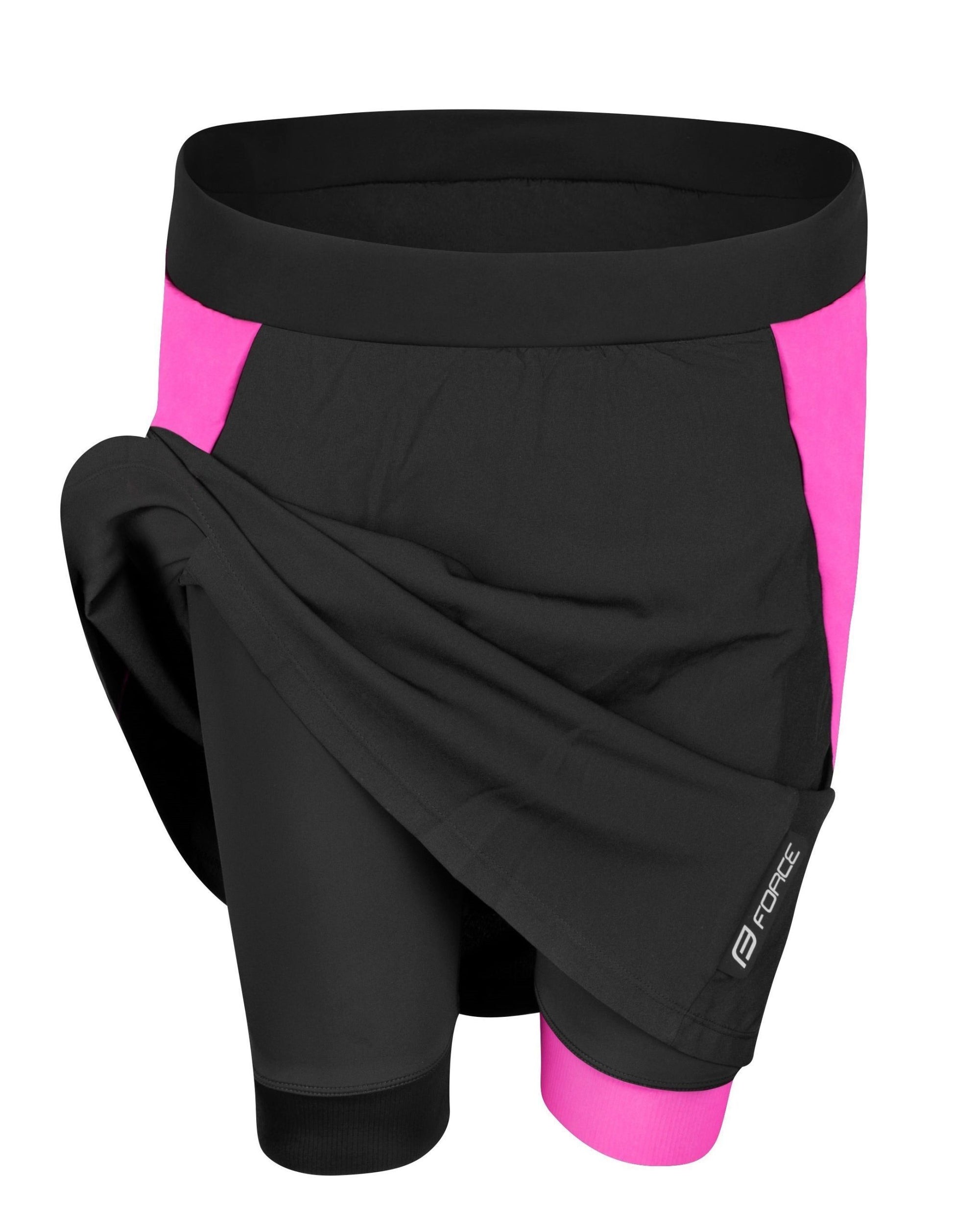 fusta cu pantaloni scurti cu bazon force daisy negru roz s 2 scaled