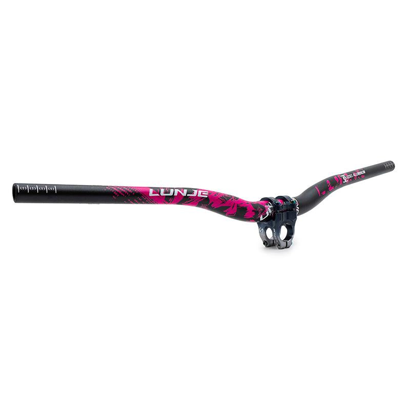 Ghidon 720mm cu rise 25mm negru/roz