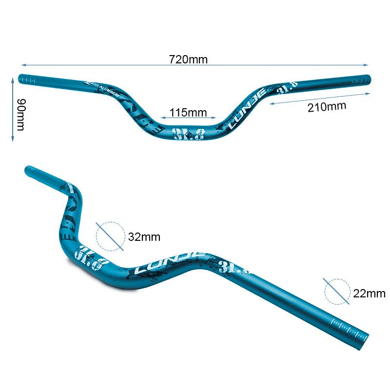 Ghidon 720mm cu rise 90mm albastru