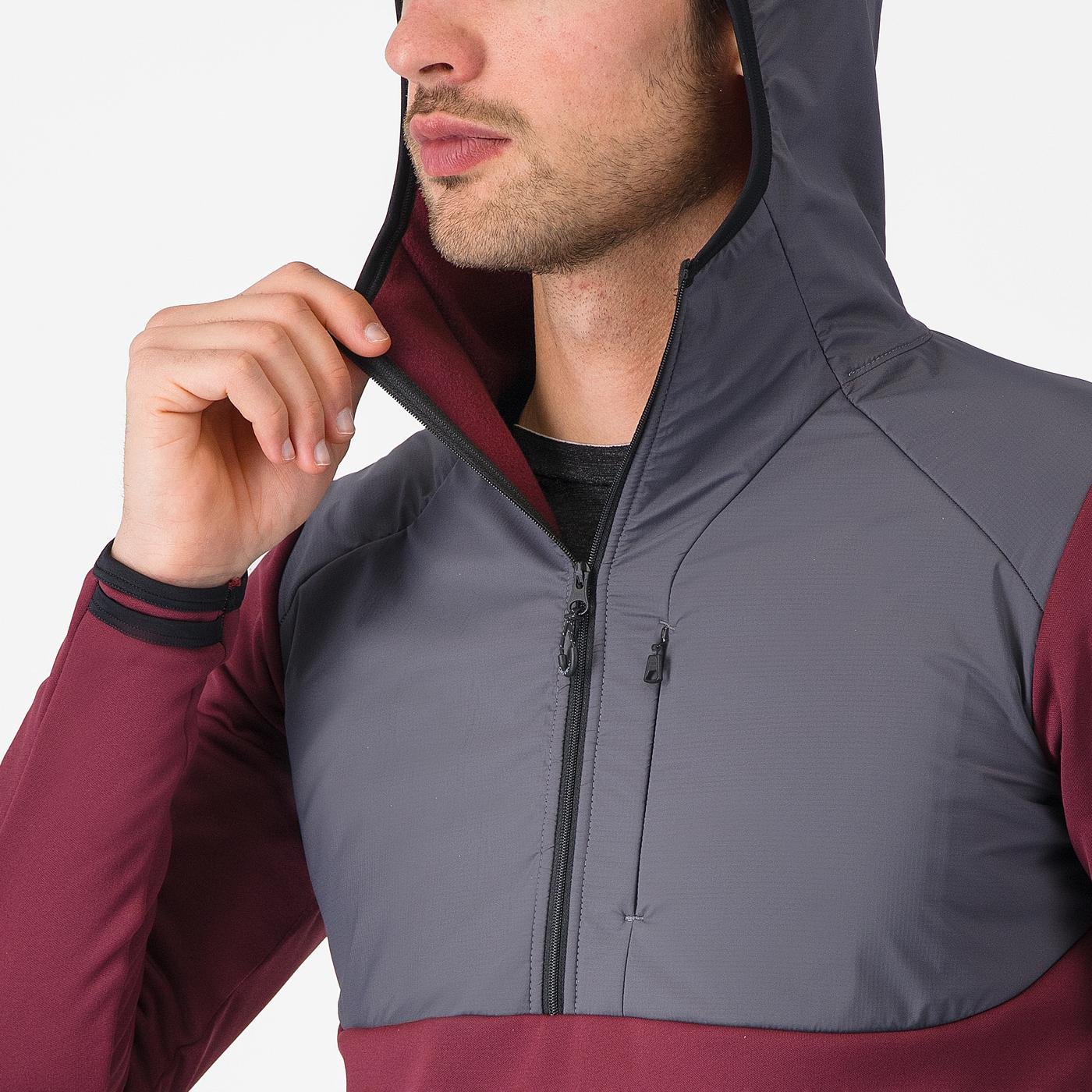 Hanorac Castelli UNLTD Roam Hoodie Visiniu/Gri XXXL