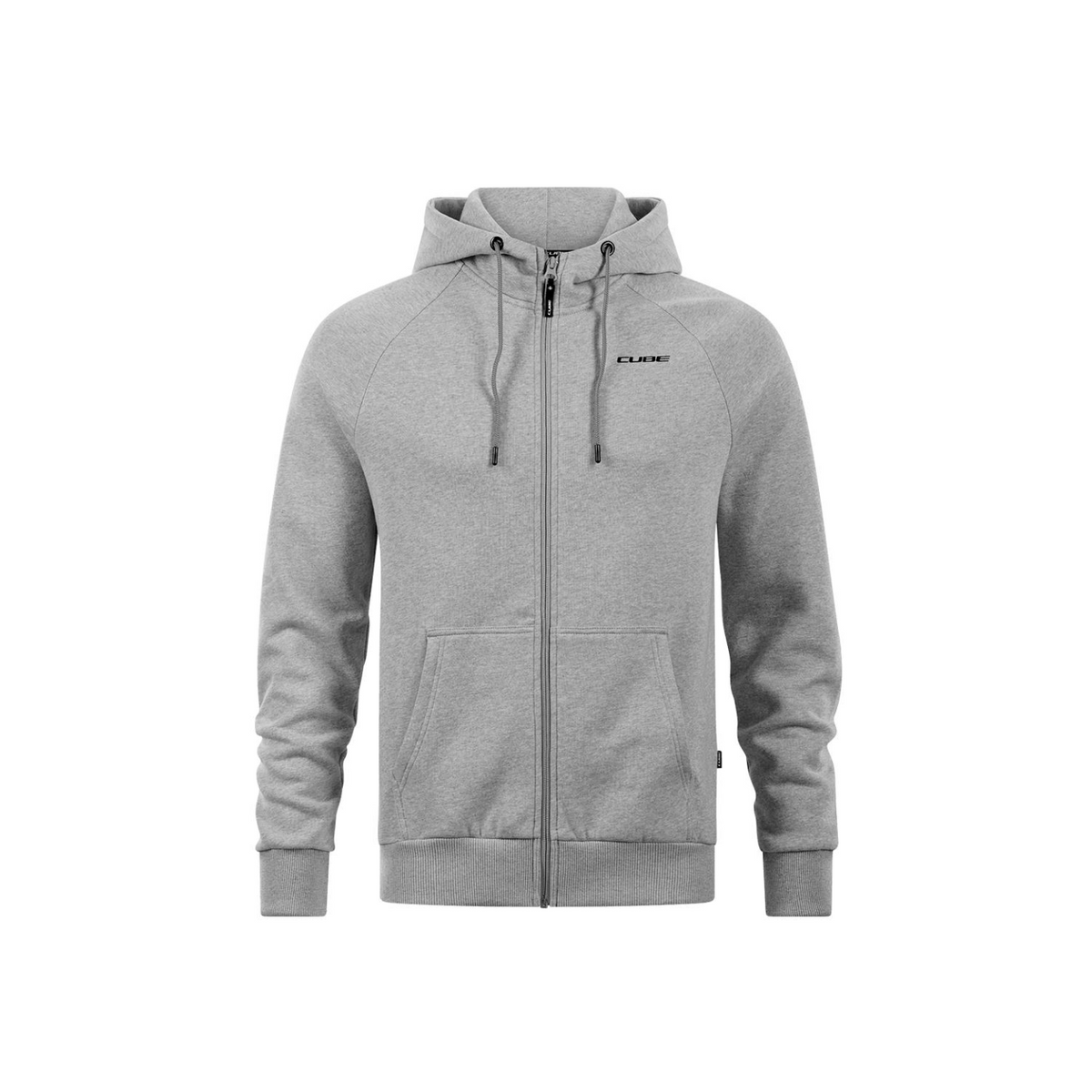 Hanorac CUBE Organic Zip Hoodie Classic Light Grey Melange
