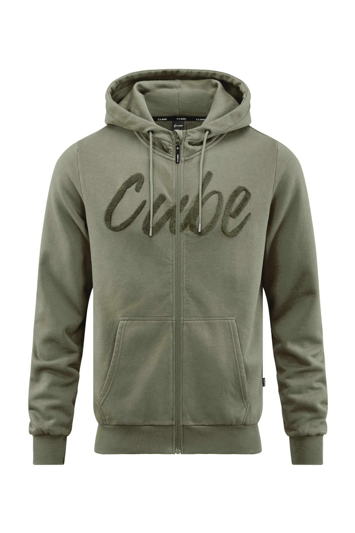 Hanorac CUBE Organic Zip Hoodie Olive