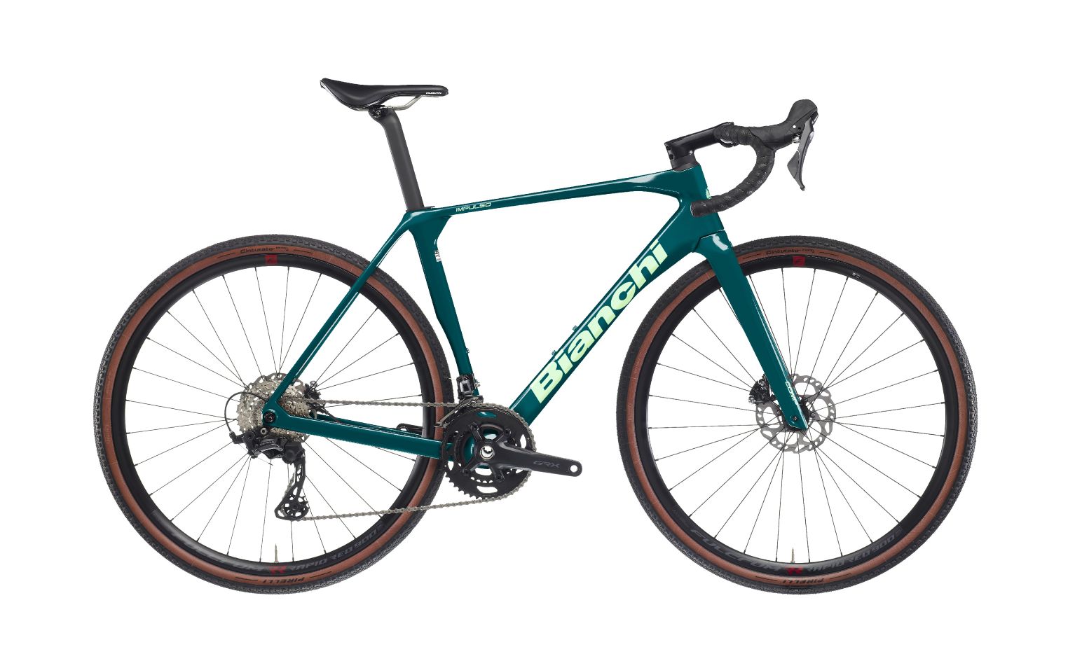 Bianchi Impulso Comp 2026 Campagnolo Ekar GT, Verde Acqua cu logo Menta