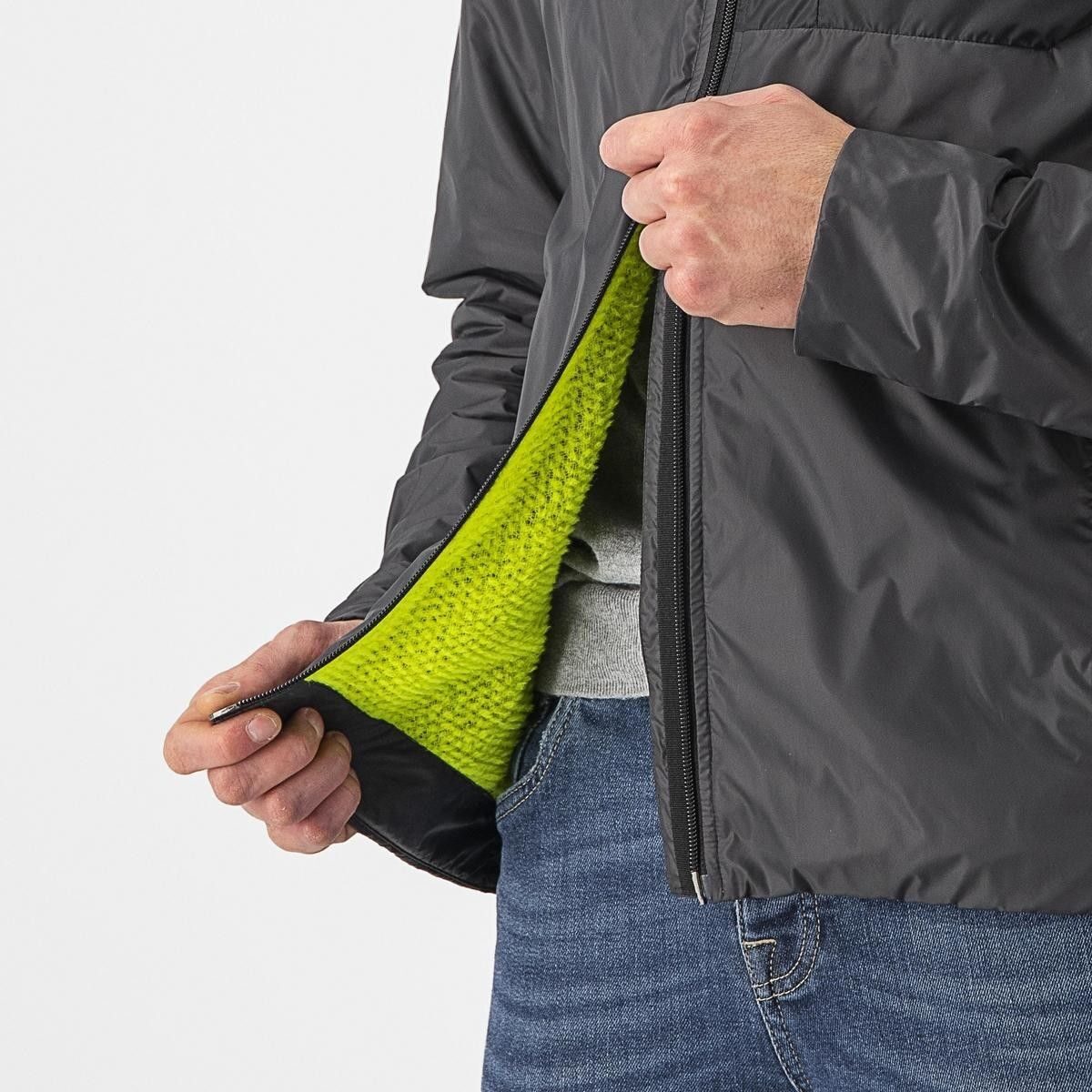 jacheta castelli riscalda puffy antracit galben fluo xxl 2
