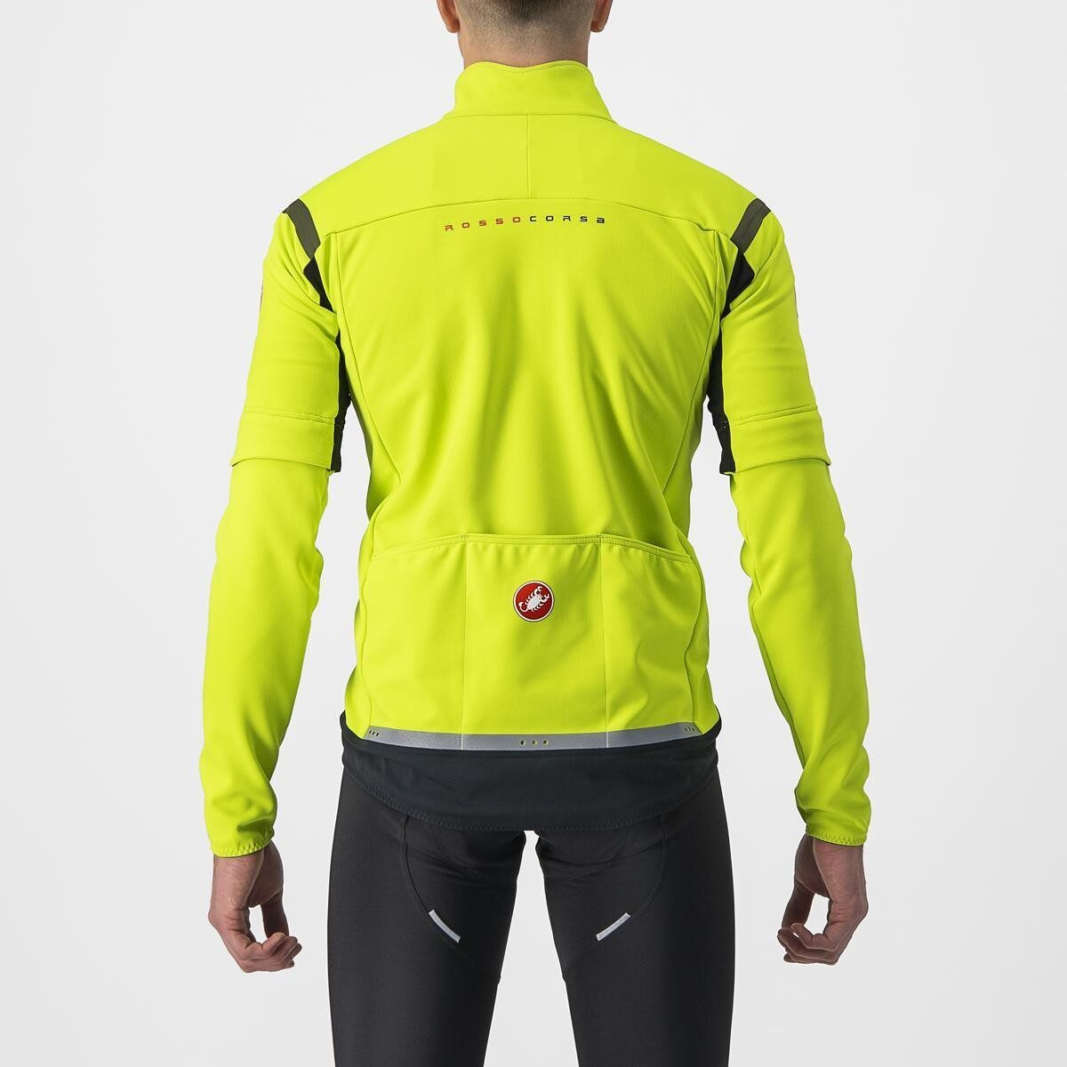 jacheta cu maneci detasabile castelli perfetto ros 2 convertible galben fluo xl 1