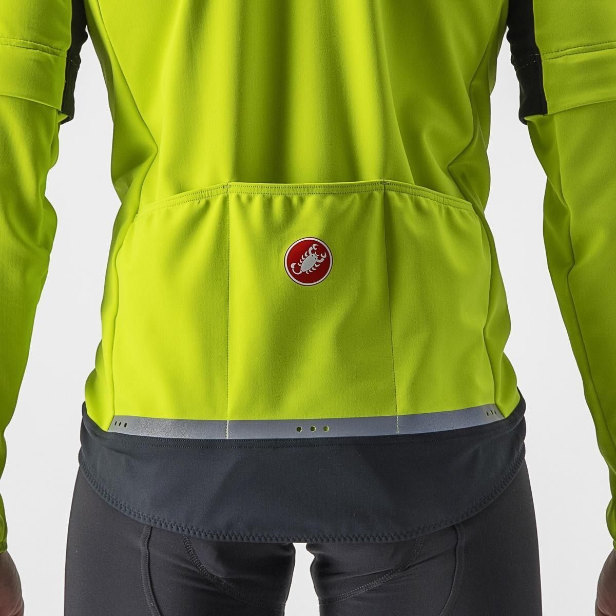 jacheta cu maneci detasabile castelli perfetto ros 2 convertible galben fluo xl 2