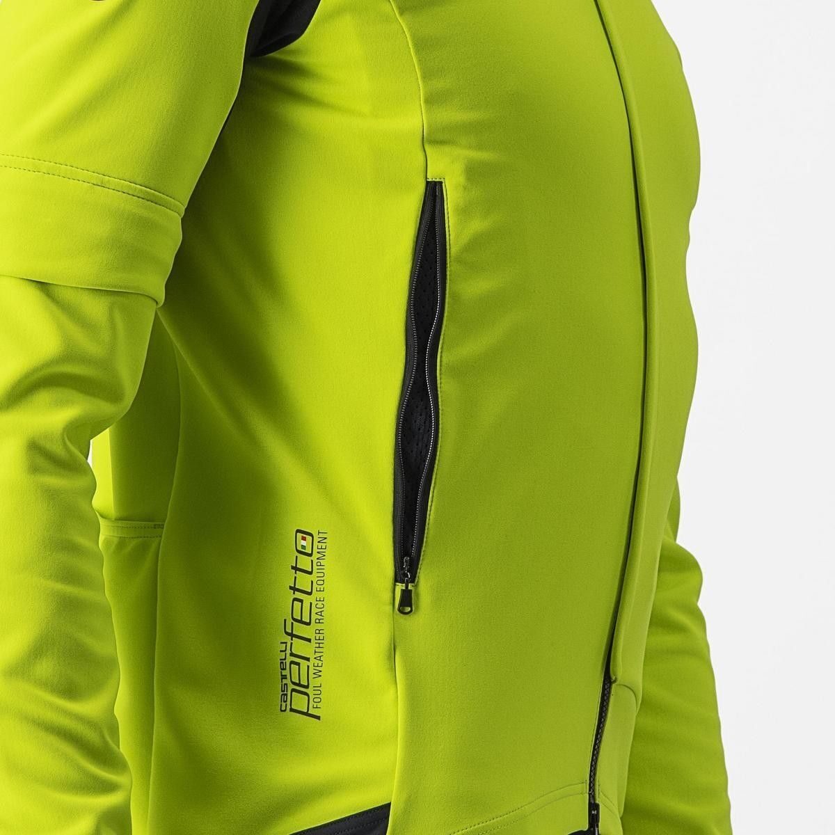 jacheta cu maneci detasabile castelli perfetto ros 2 convertible galben fluo xl 4