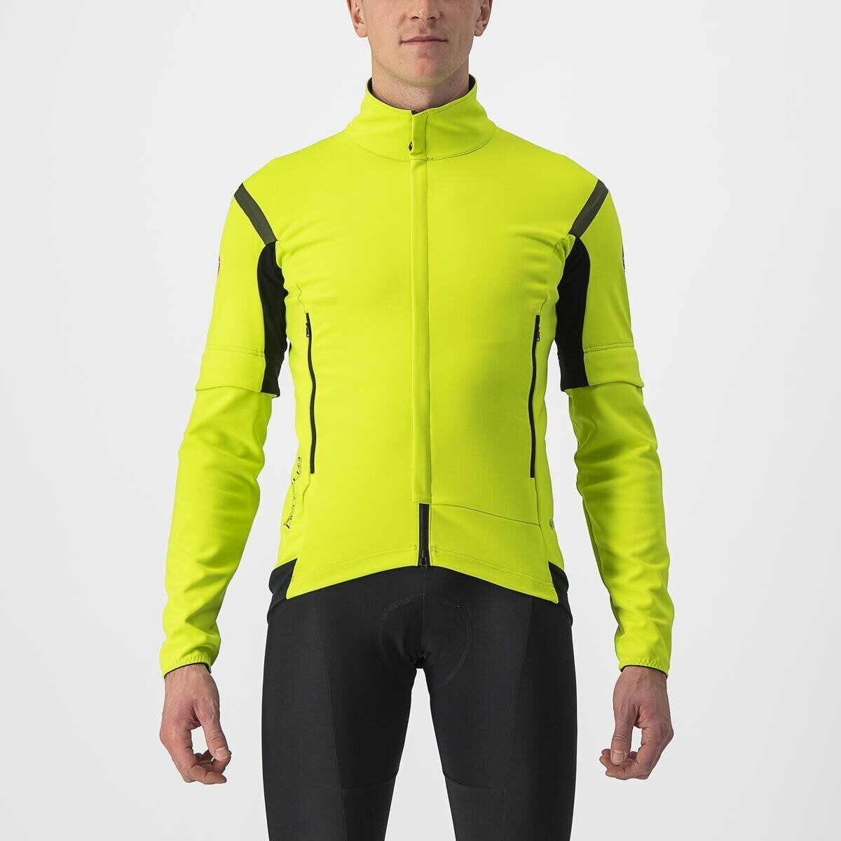 jacheta cu maneci detasabile castelli perfetto ros 2 convertible galben fluo xl