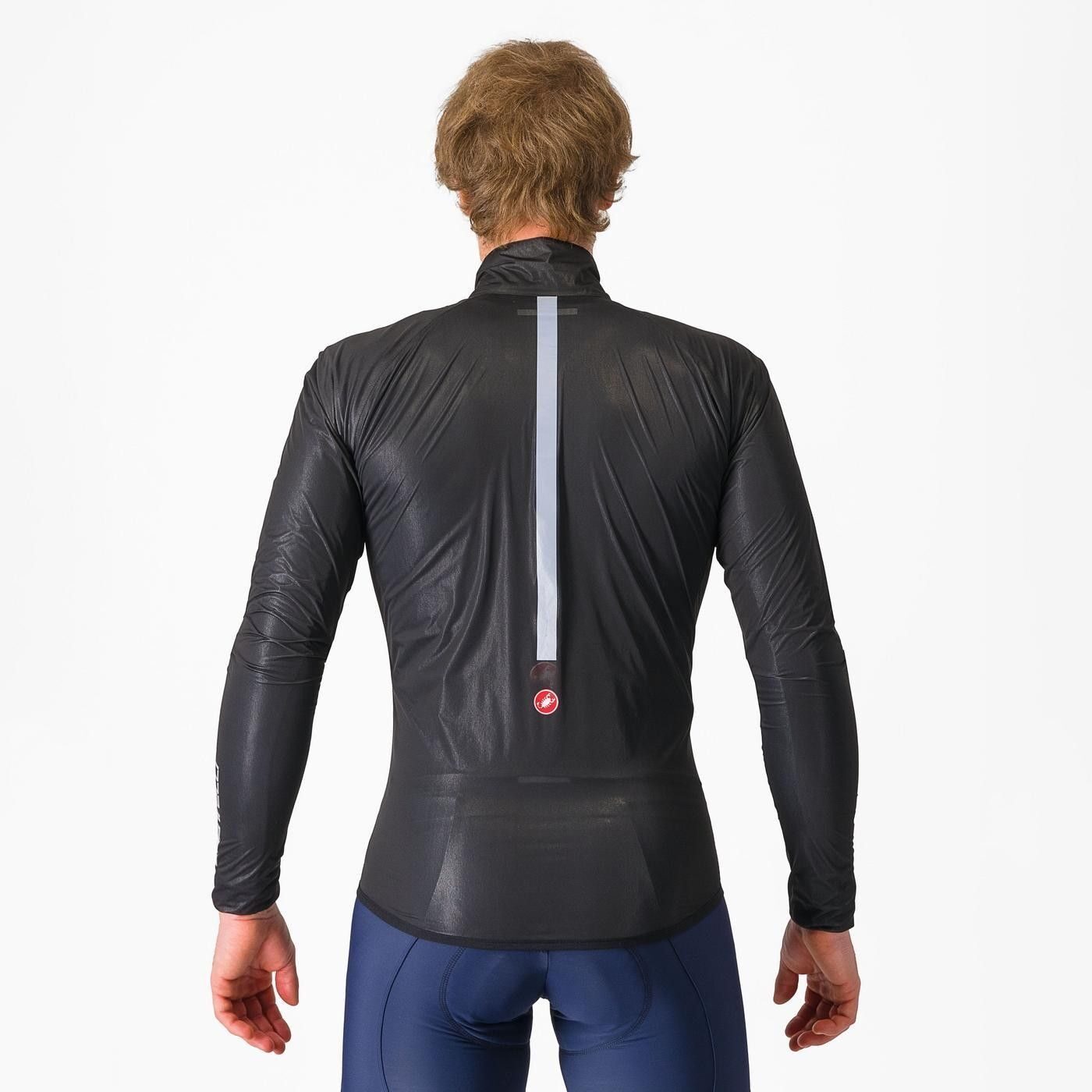 jacheta de ploaie castelli squall shell pentru barbati negru deschis gri argintiu xxl 5