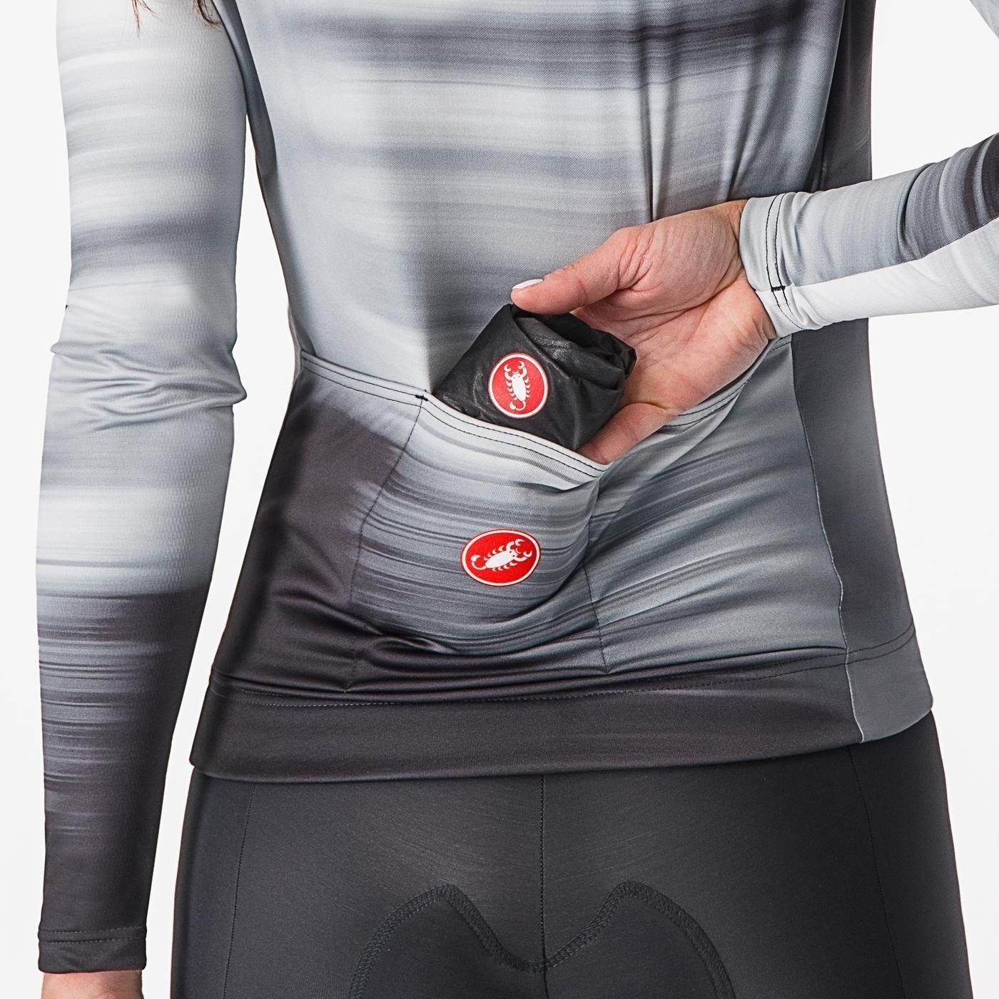 jacheta de ploaie castelli squall shell w pentru femei negru deschis gri argintiu s 4