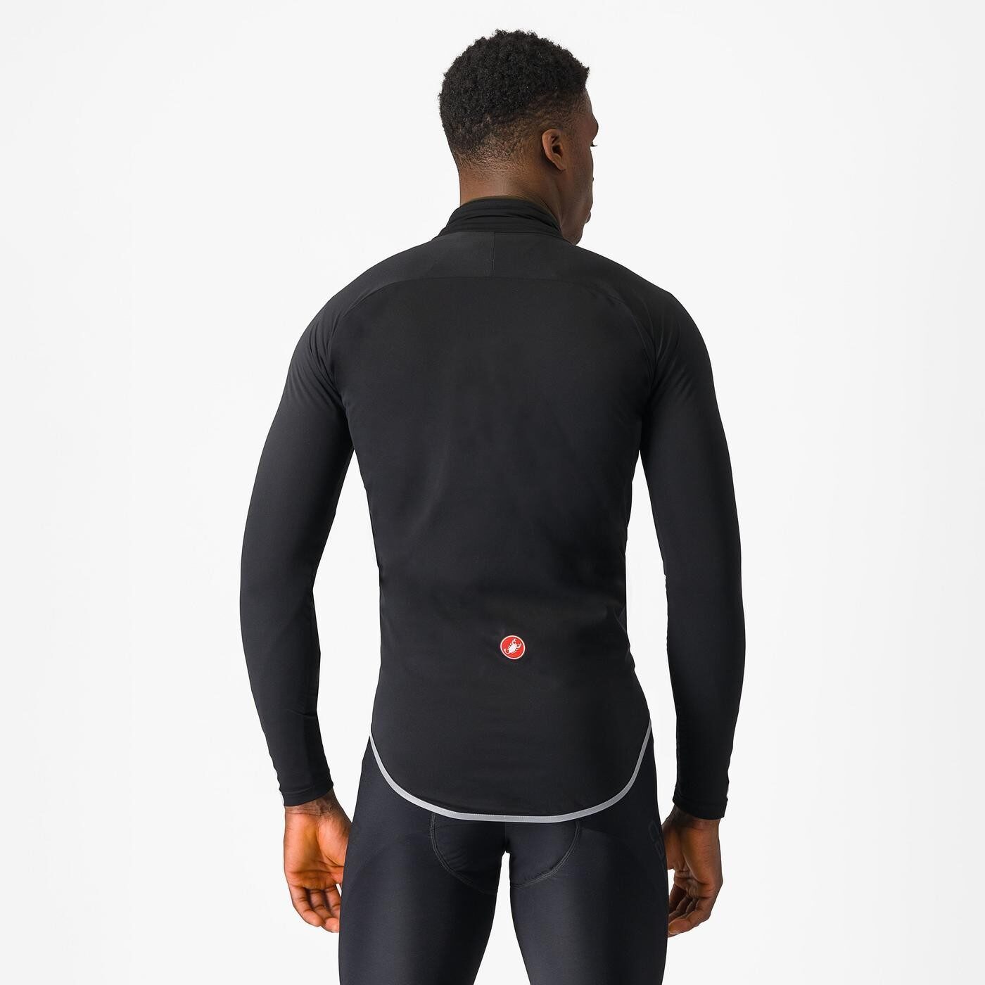 jacheta de ploaie castelli ultra rain cape pentru barbati negru argintiu reflex l 1