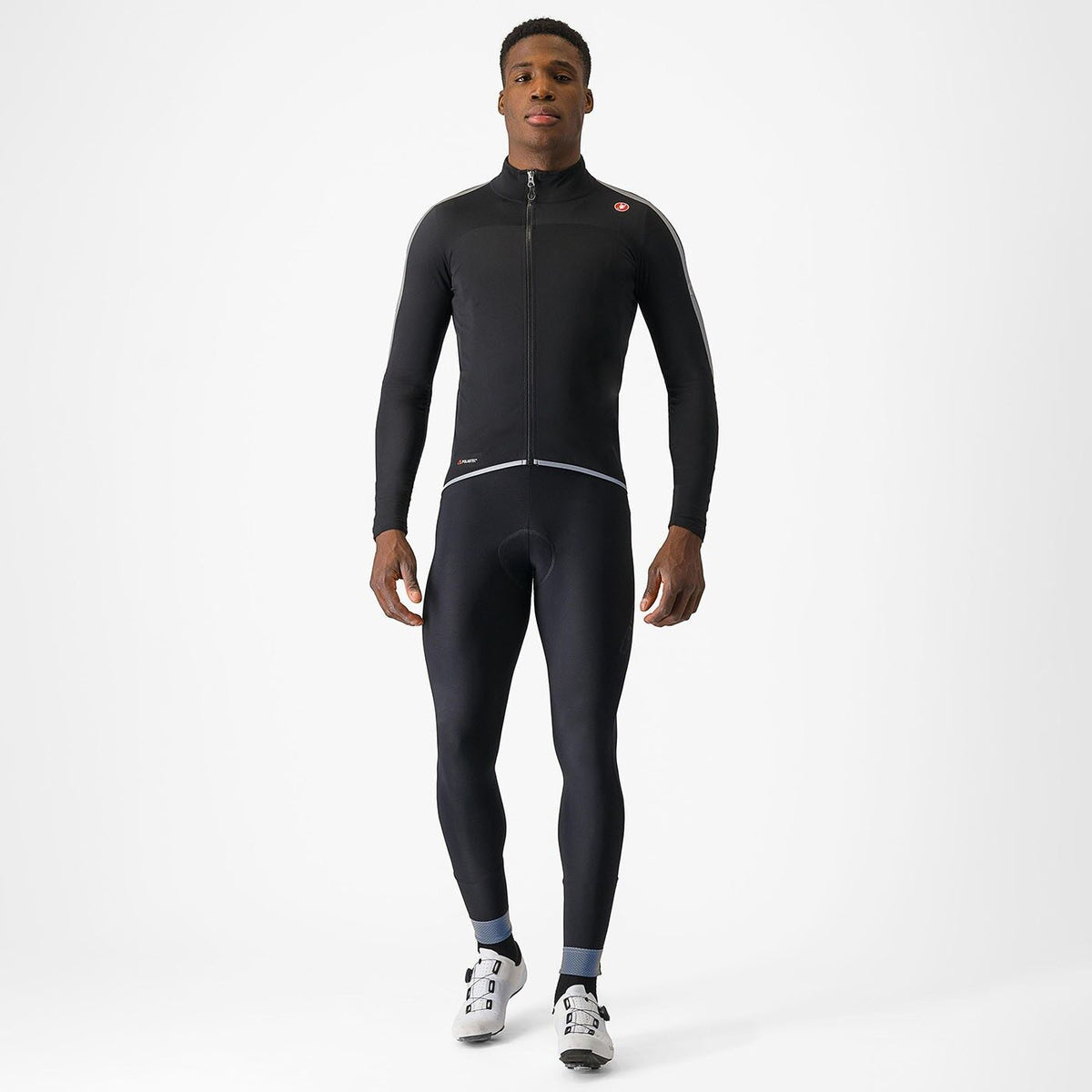 Jacheta de ploaie Castelli Ultra Rain Cape, pentru barbati, negru/argintiu reflex