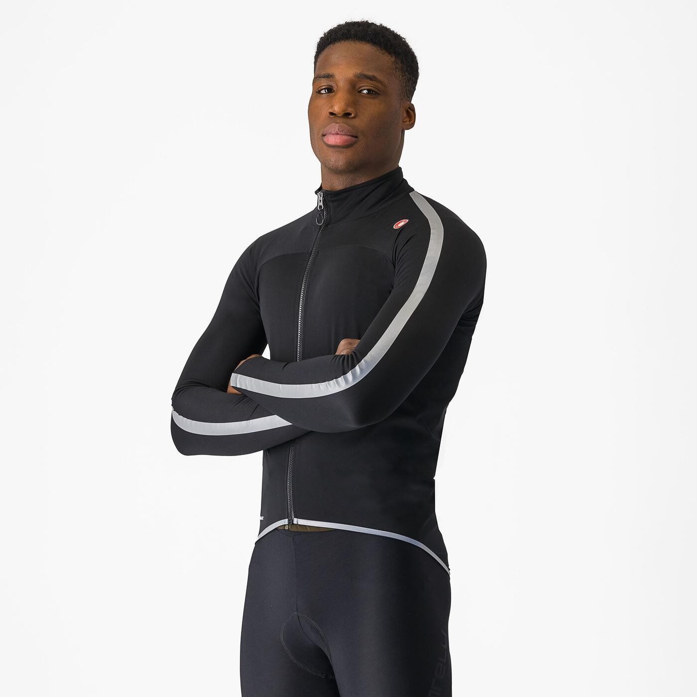 jacheta de ploaie castelli ultra rain cape pentru barbati negru argintiu reflex m