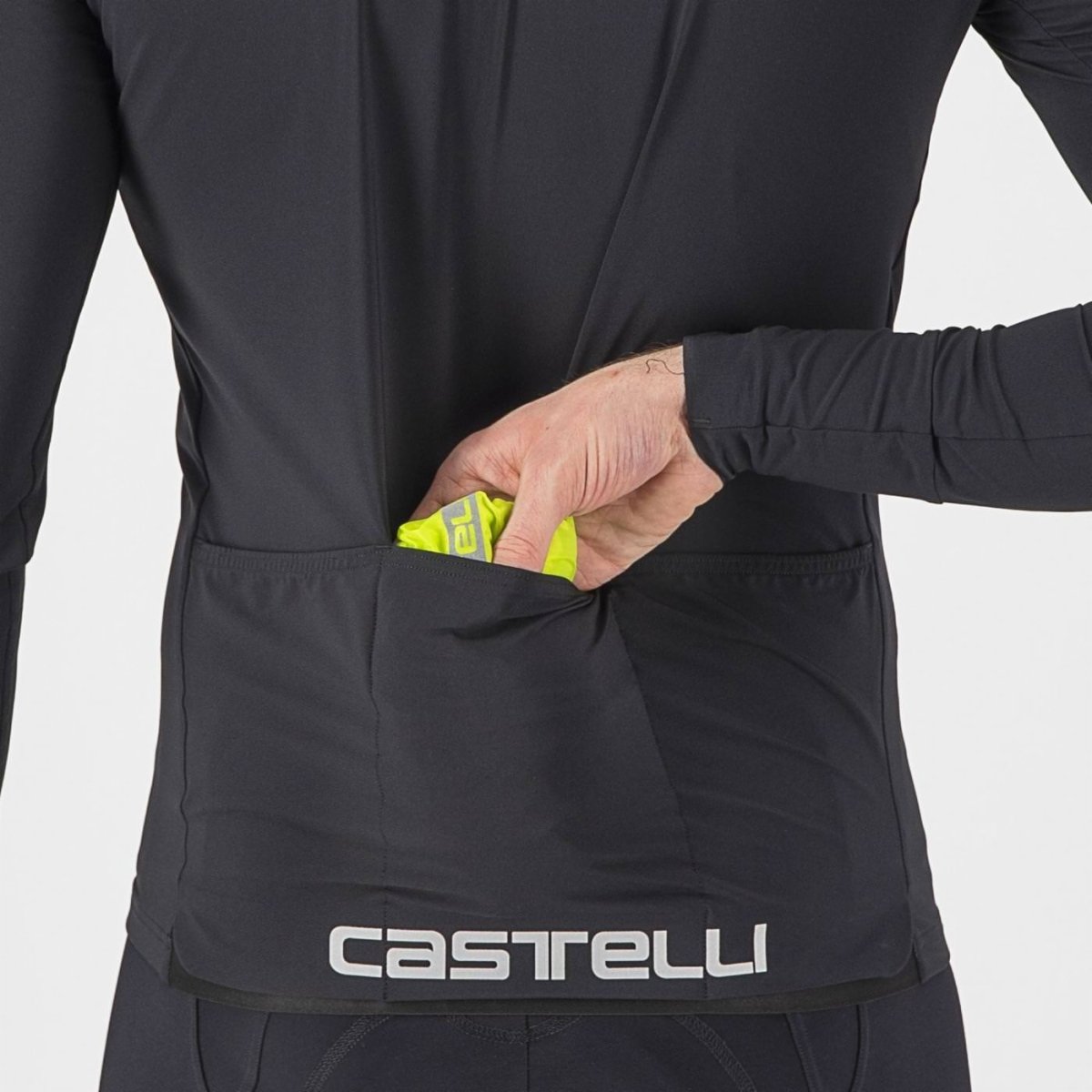 Jacheta de vant Castelli Squadra Stretch, pentru barbati, lime electric/gri inchis, XXXL