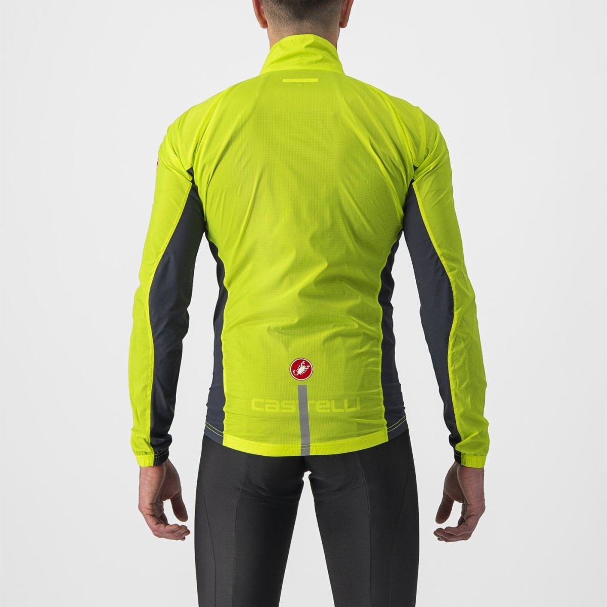 Jacheta de vant Castelli Squadra Stretch, pentru barbati, lime electric/gri inchis, XXXL