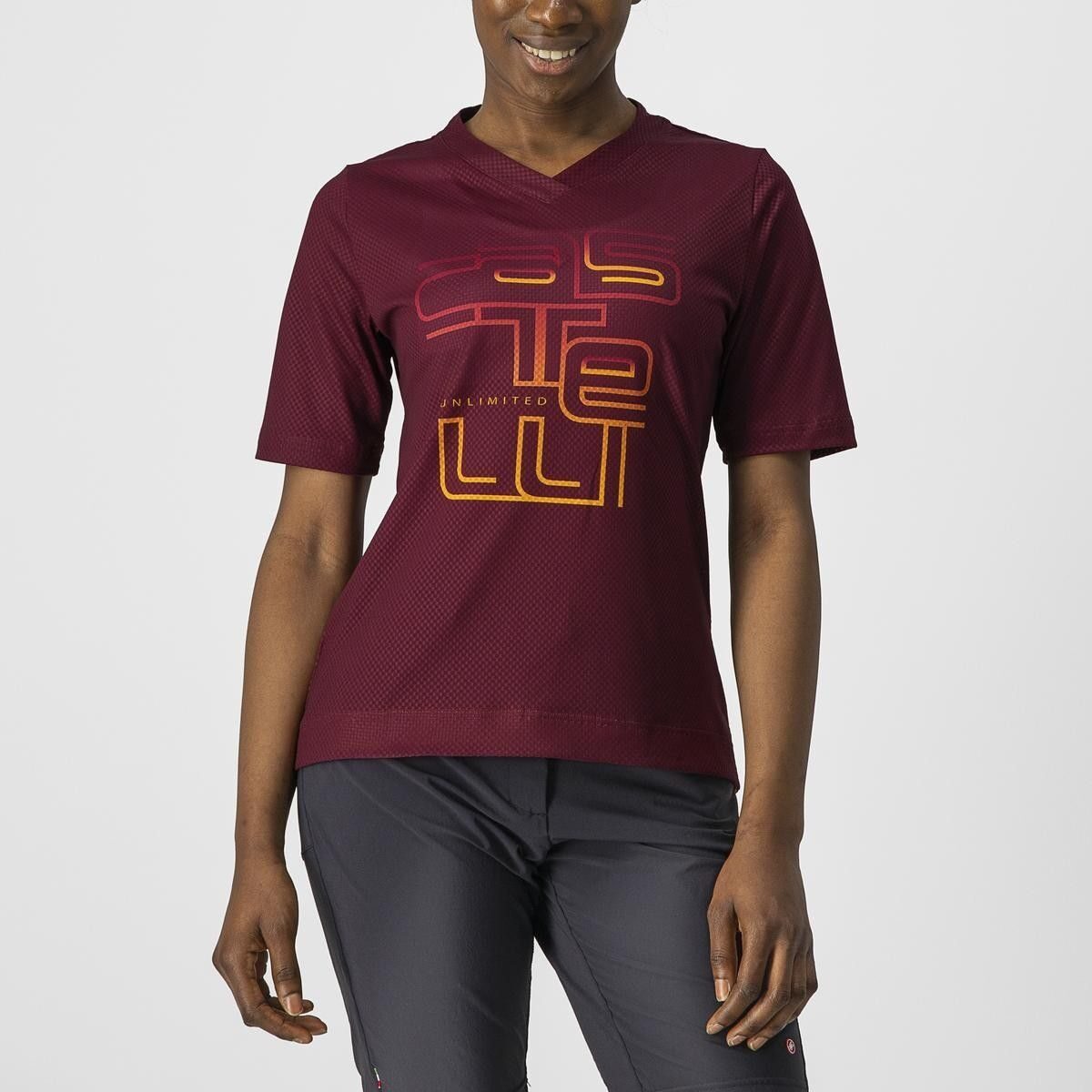 jersey castelli trail tech w de dama visiniu l