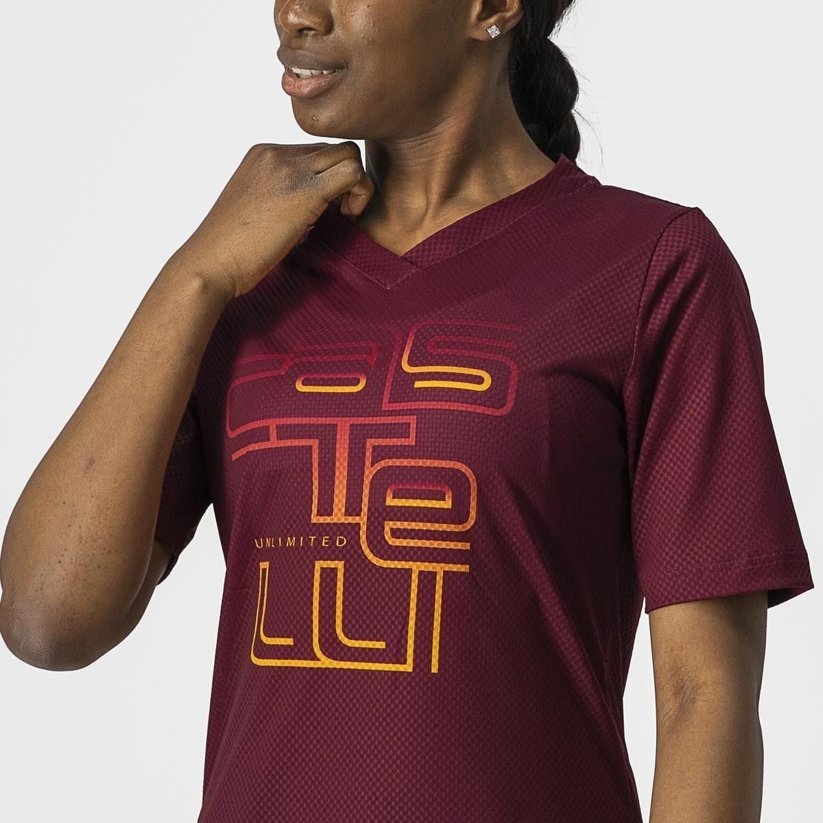 jersey castelli trail tech w de dama visiniu xs 2