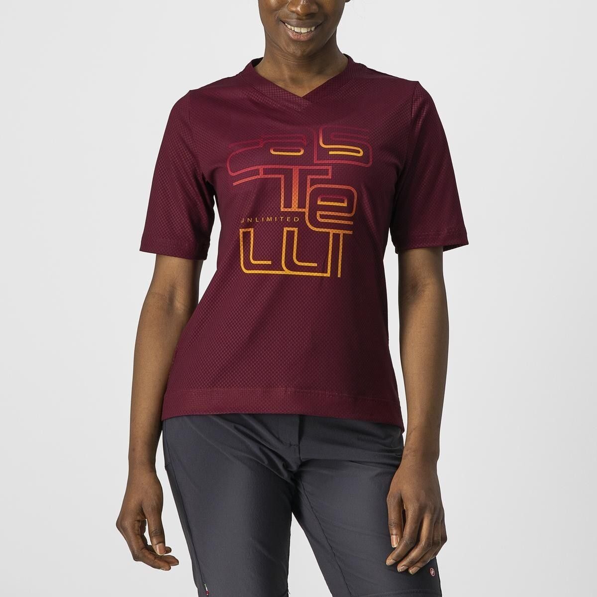 jersey castelli trail tech w de dama visiniu xs