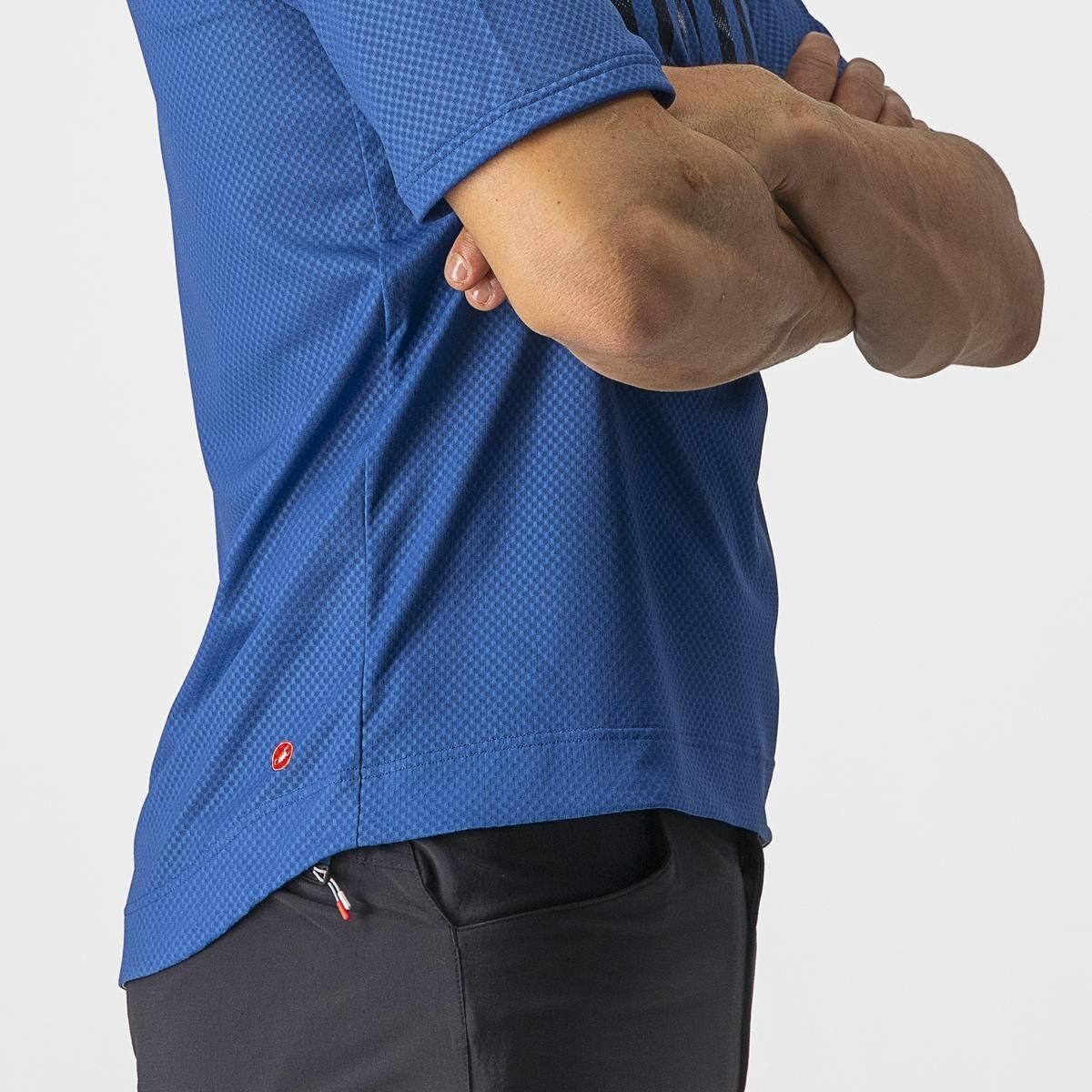 jersey cu maneca scurta castelli trail tech tee albastru negru l 4