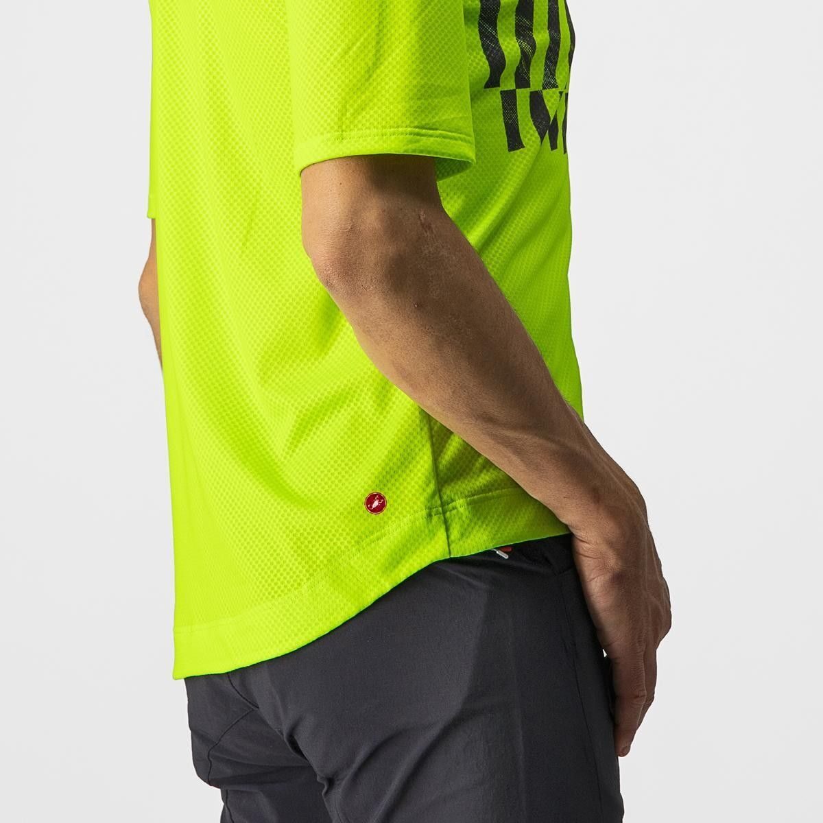 jersey cu maneca scurta castelli trail tech tee galben fluo negru l 4