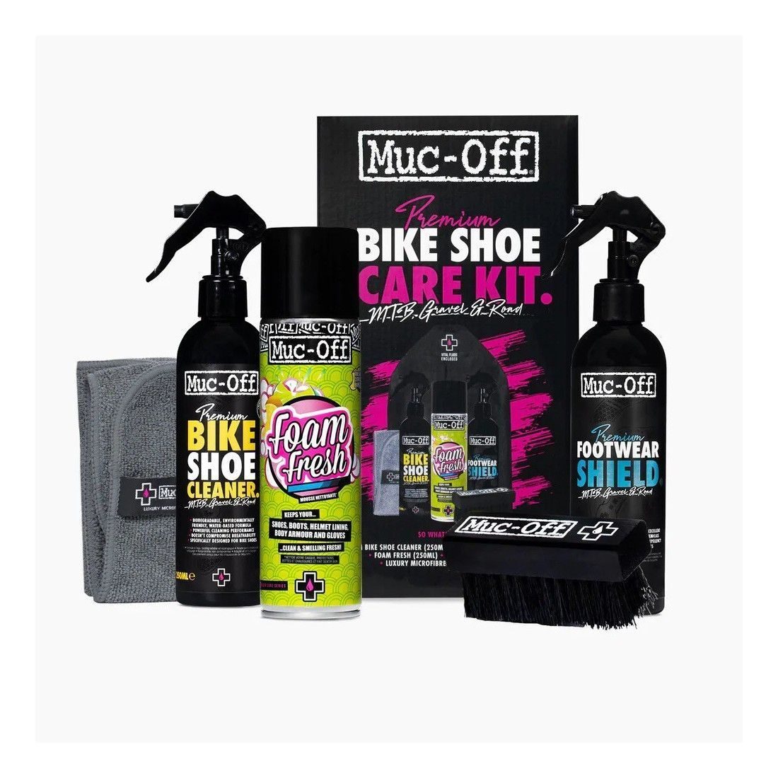 kit pentru curatare incaltaminte muc off premium bike shoe care kit