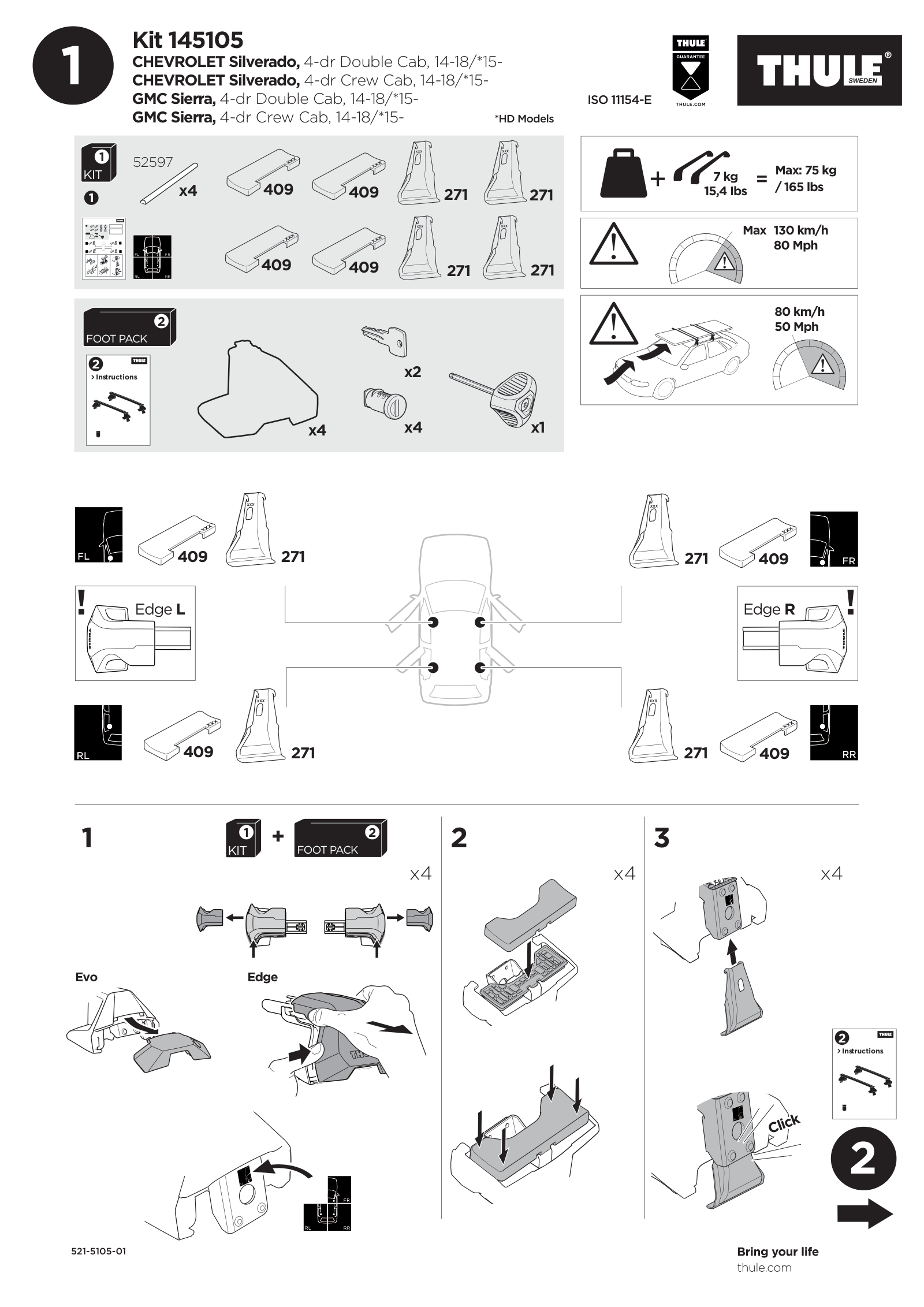 Kit Thule 145105 - instructiuni de montaj (pagina 1)